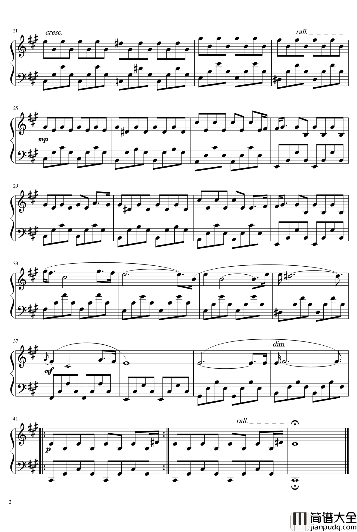 my_piano,the_clouds钢琴谱_Fabrizio_Paterlini