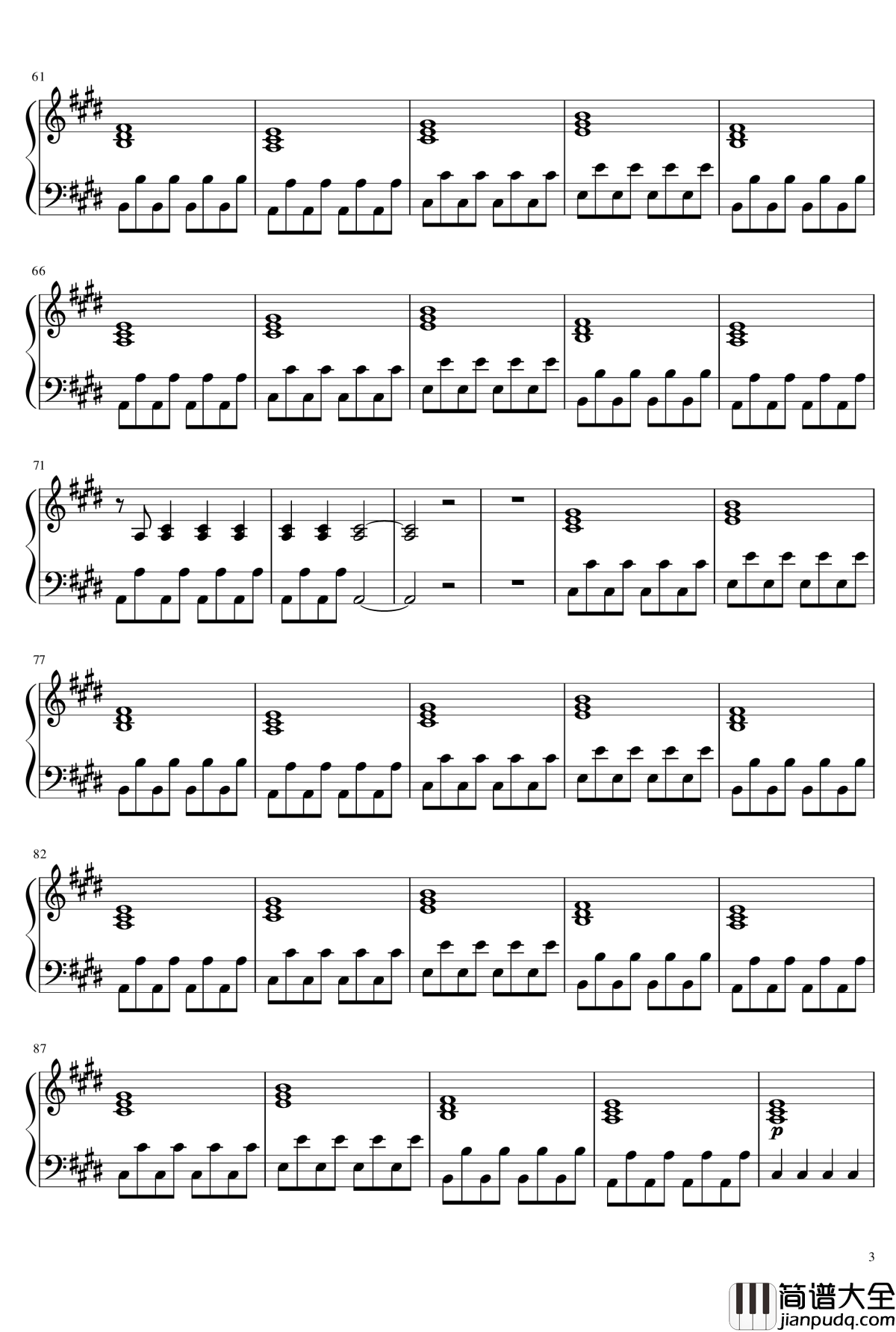 Counting_Stars钢琴谱_Onerepublic