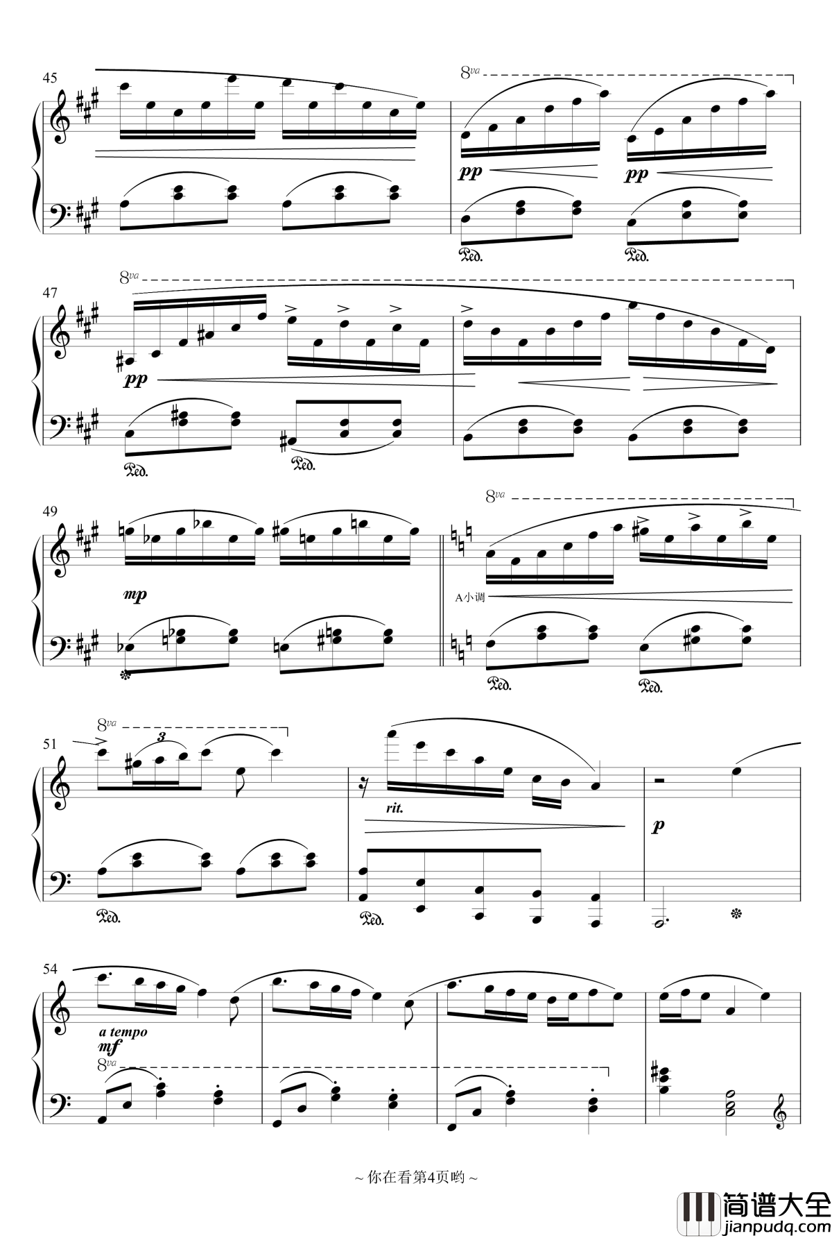 梦幻华尔兹钢琴谱_香风瞬影