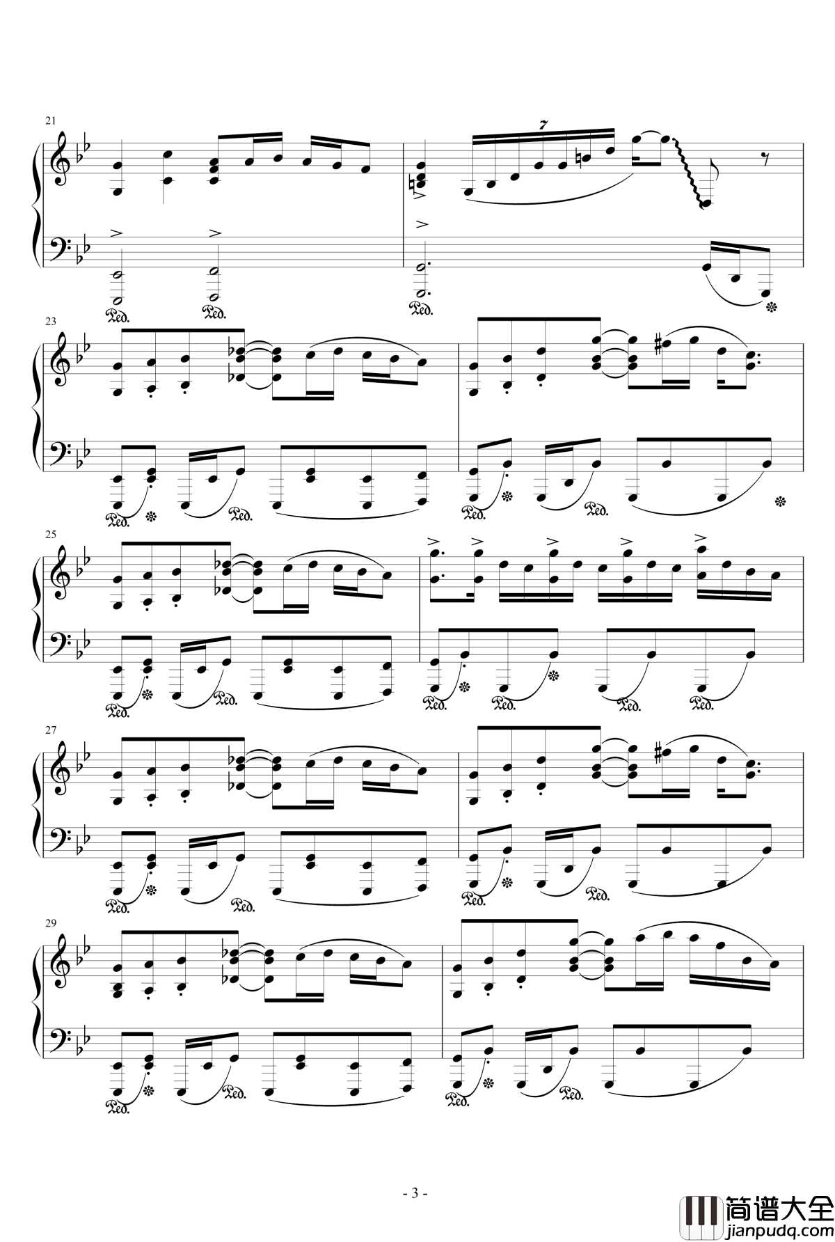 幻想游戏_雅钢琴谱_天空的格林尼治_触手猴