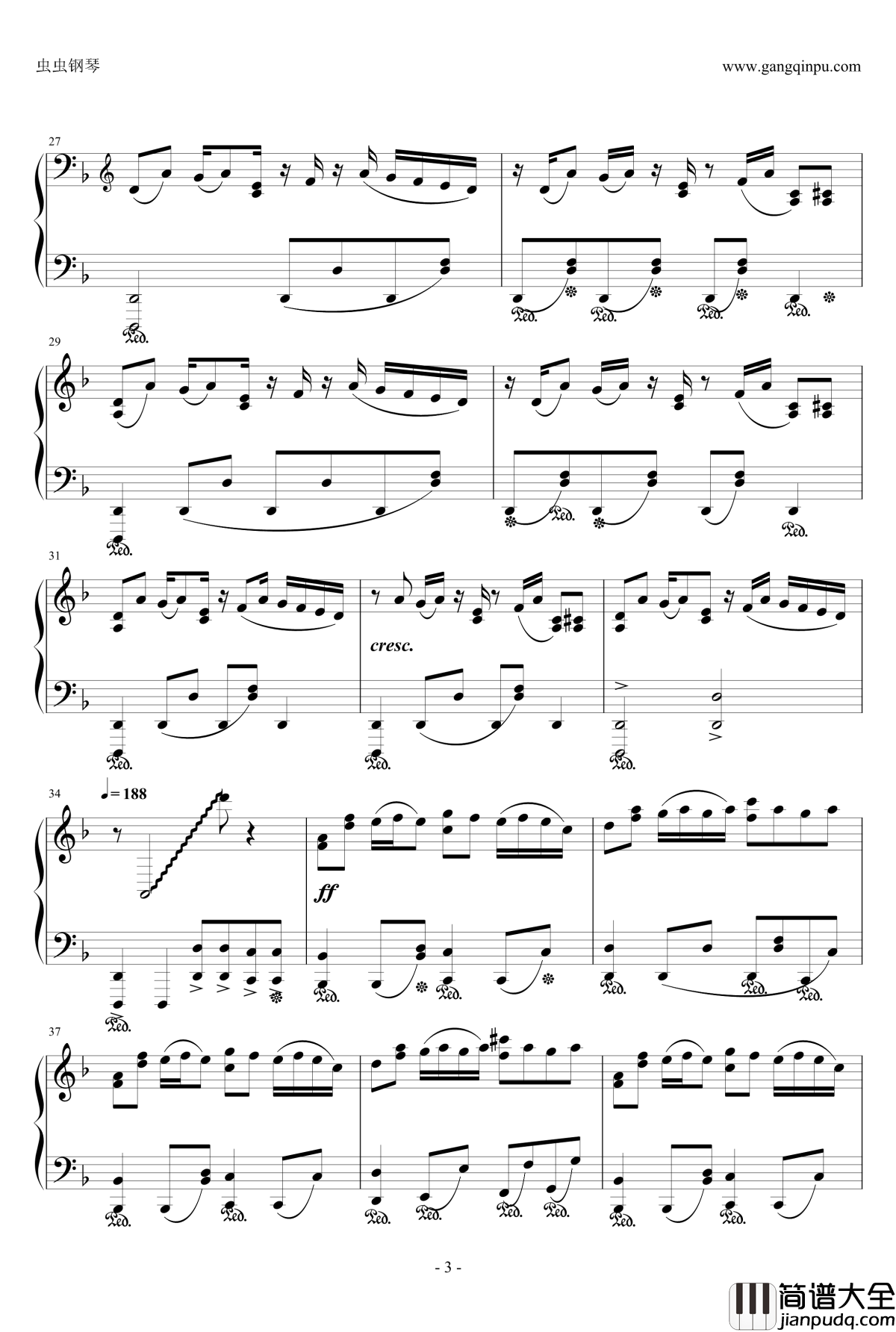 Night_of_knights钢琴谱_触手猴