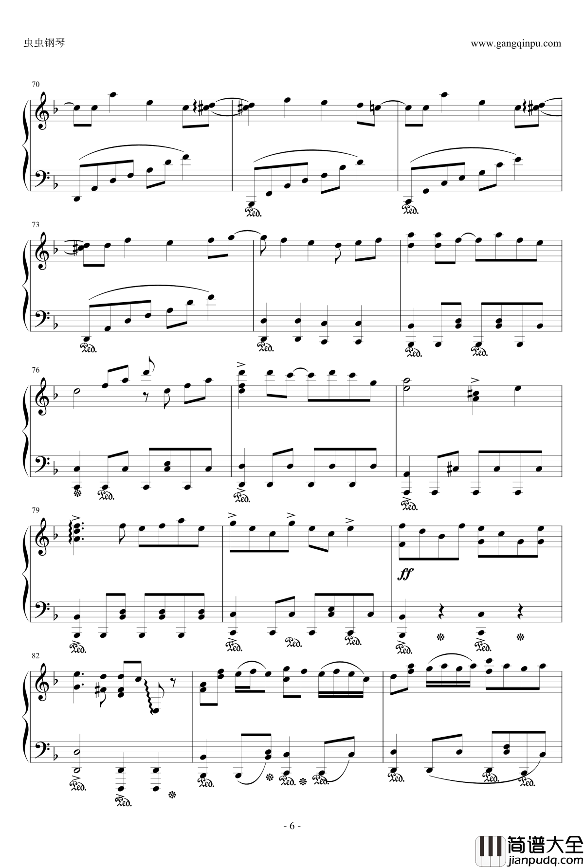 Night_of_knights钢琴谱_触手猴