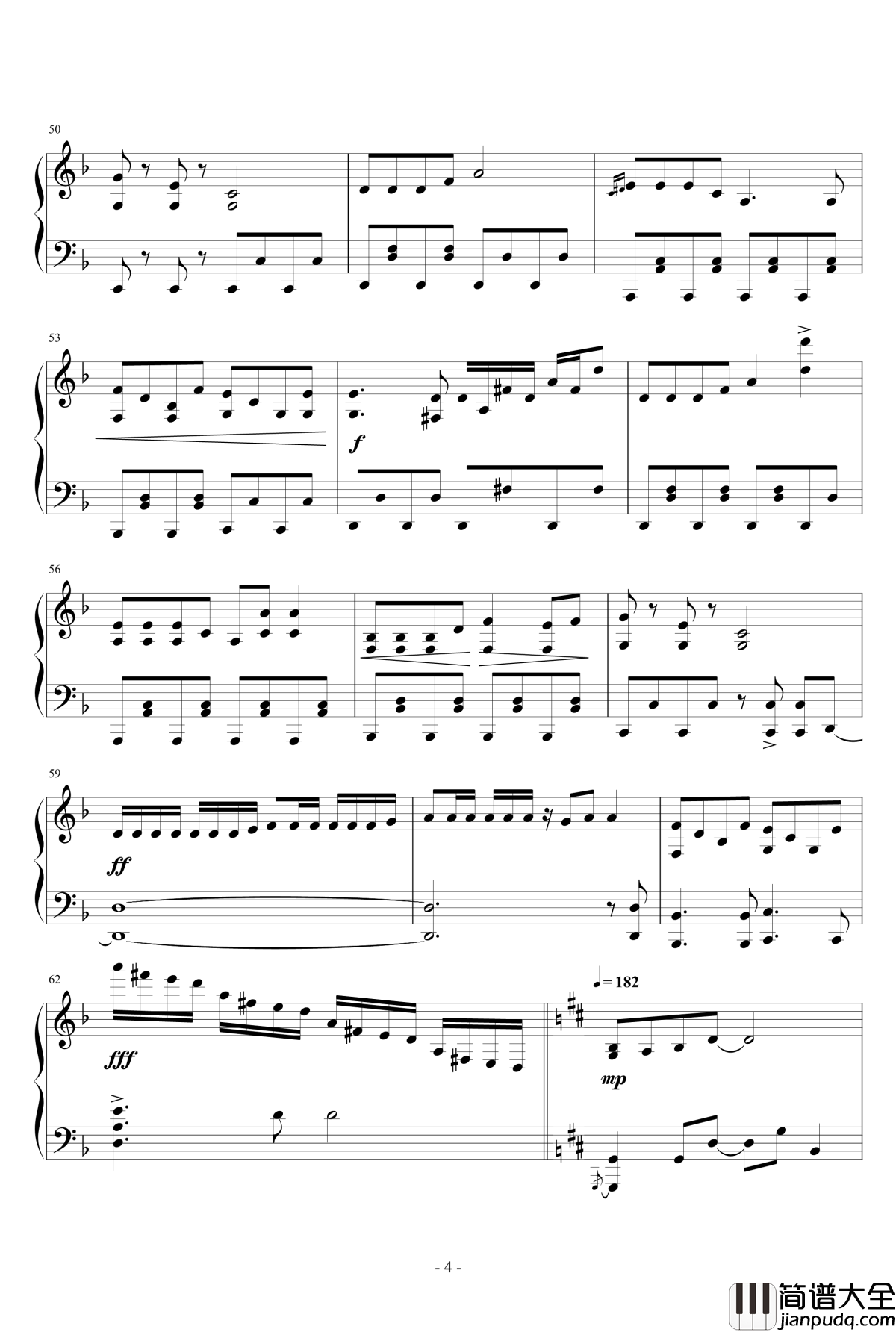 琪露诺的完美算术教室_钢琴谱重弹版_触手猴