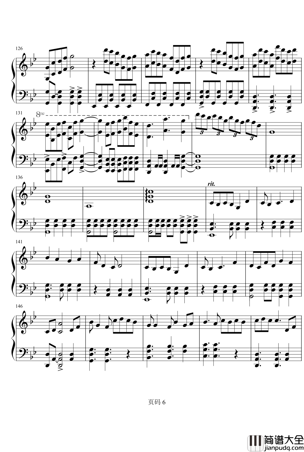 万神纪钢琴谱_独奏_星尘