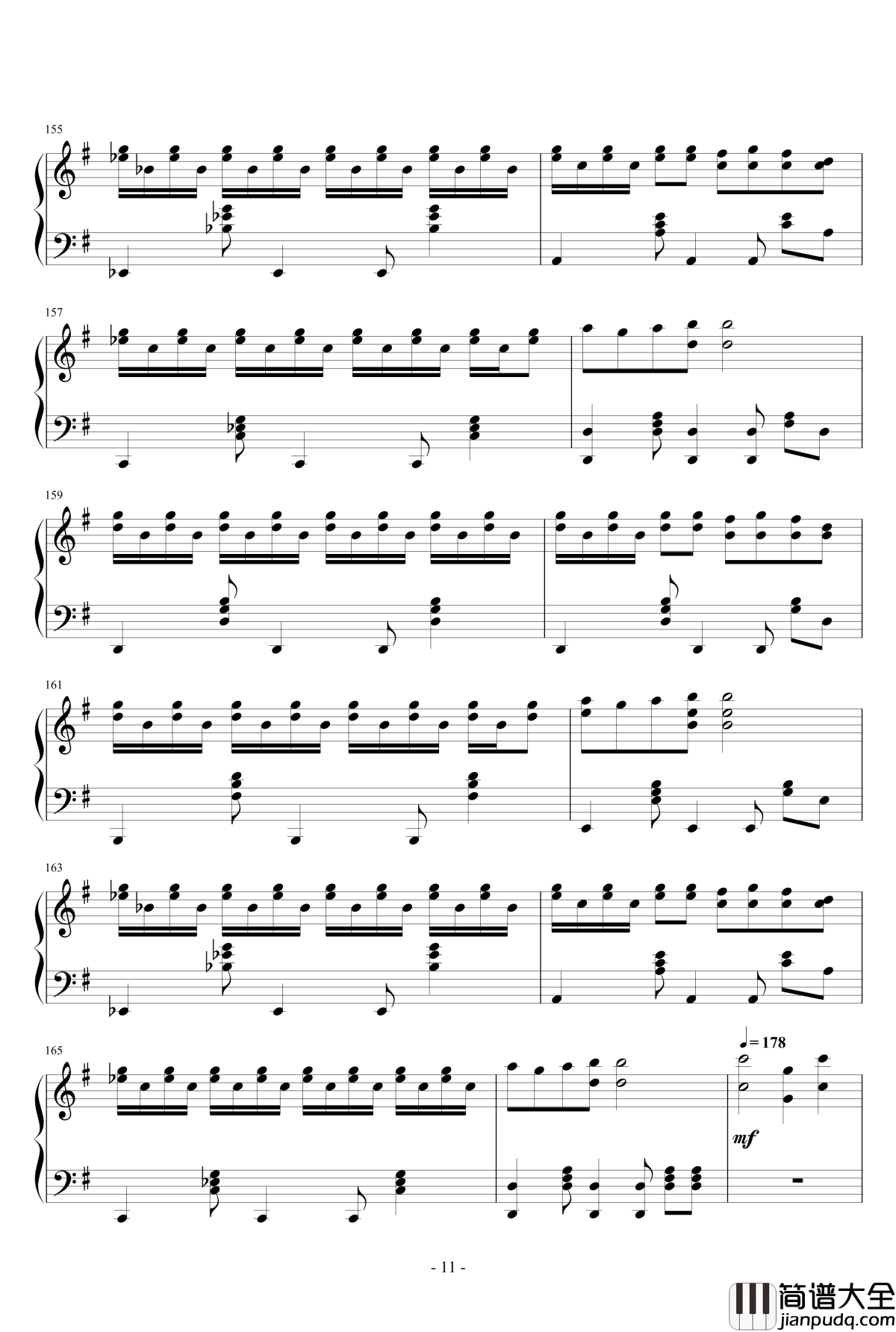 琪露诺的完美算术教室_钢琴谱重弹版_触手猴