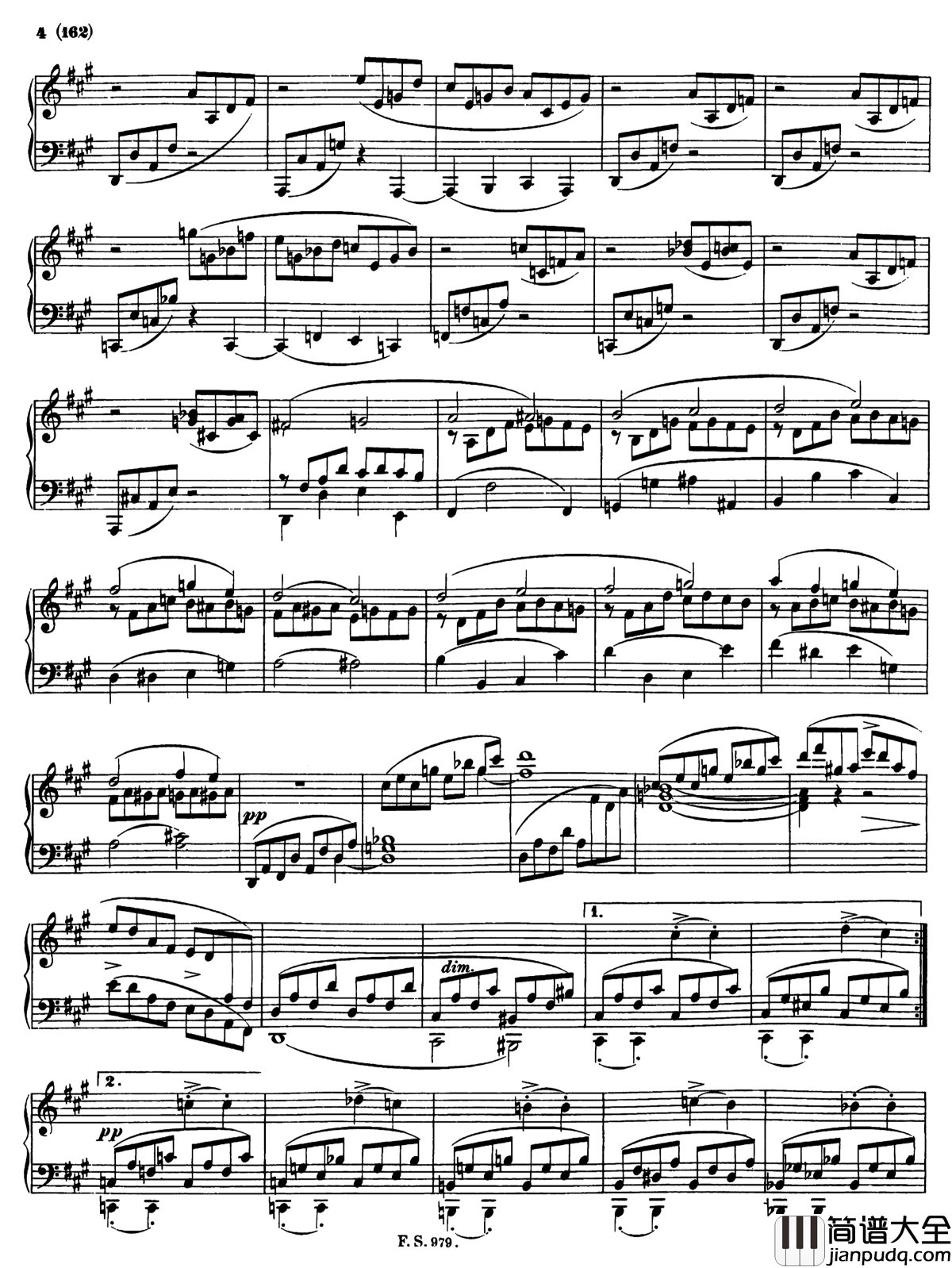 升f小调钢琴奏鸣曲D.571钢琴谱_李斯特_舒伯特