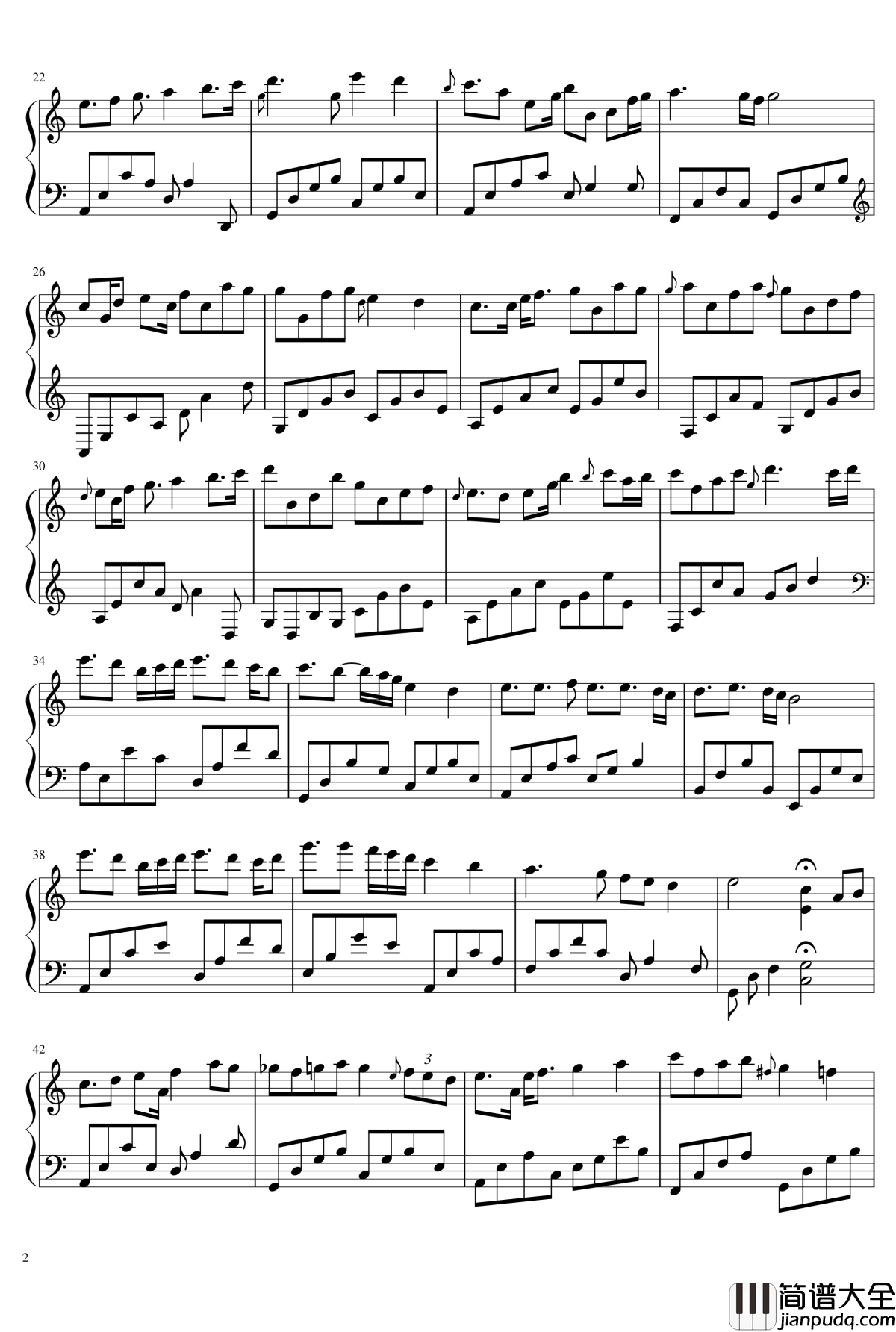 午后的遐想钢琴谱_孤岛菌