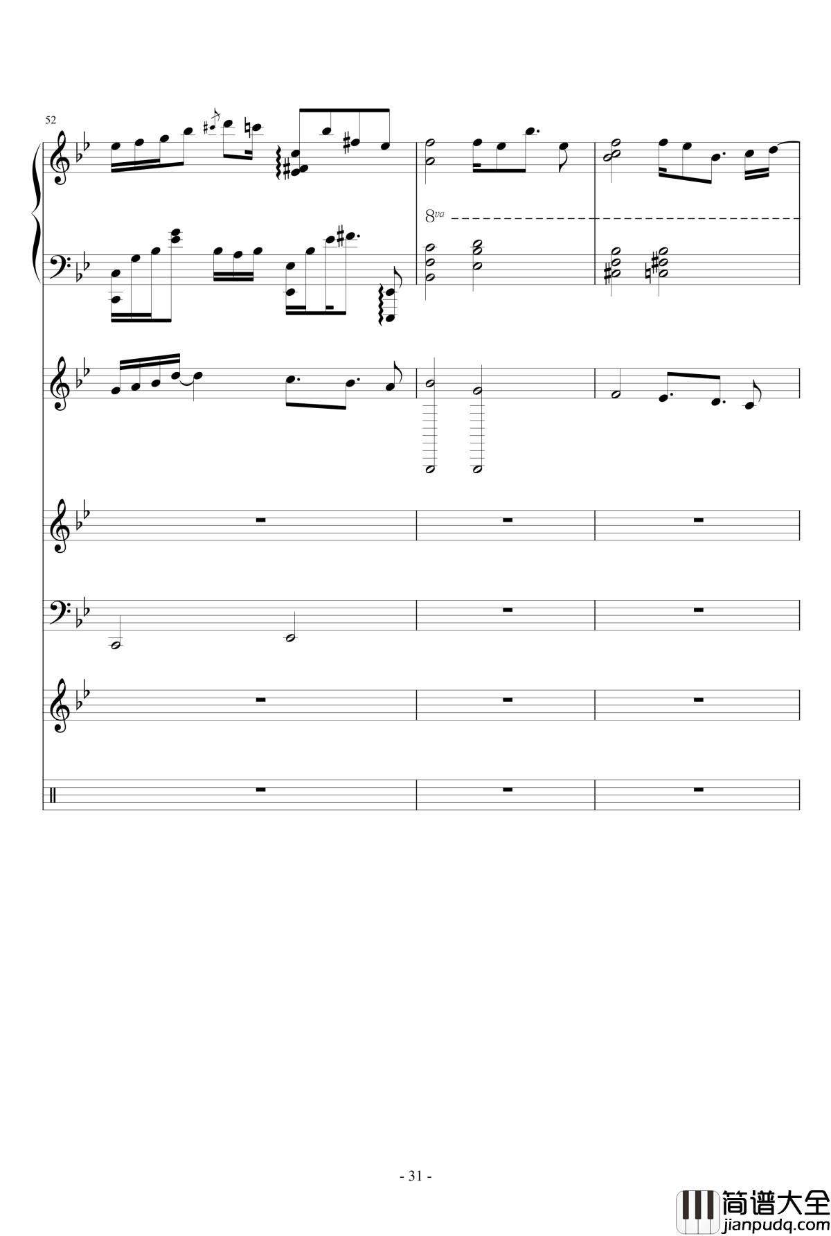 梦醒之秋钢琴谱_Ydolem