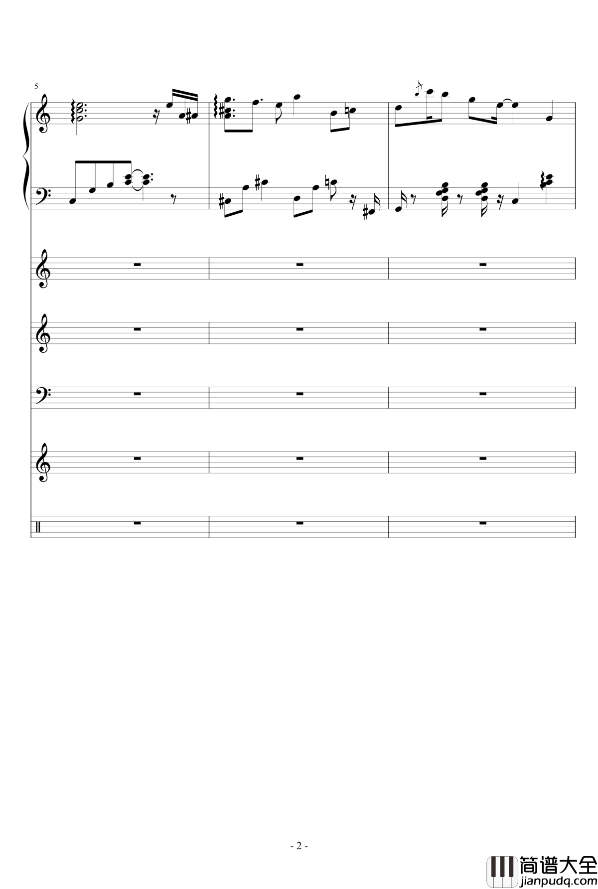 梦醒之秋钢琴谱_Ydolem