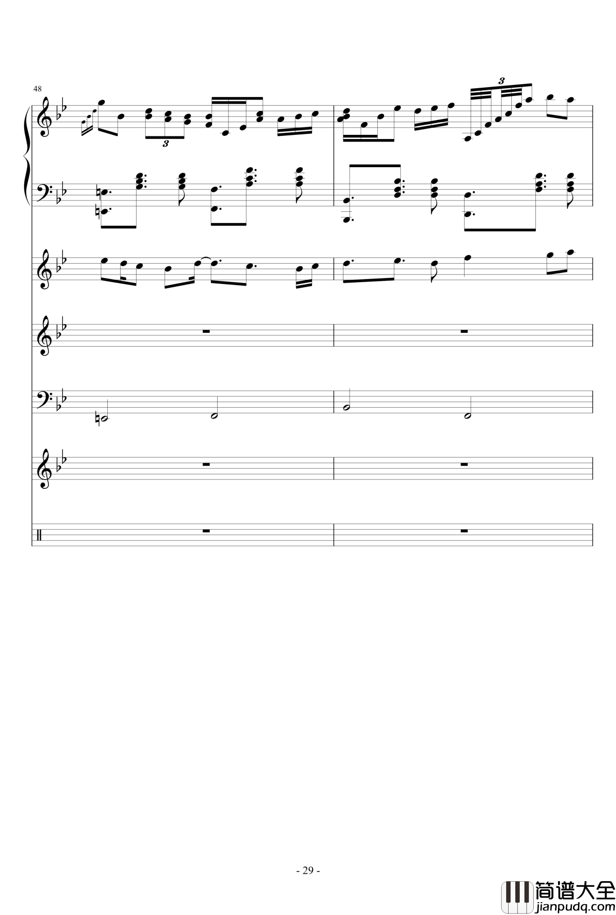 梦醒之秋钢琴谱_Ydolem