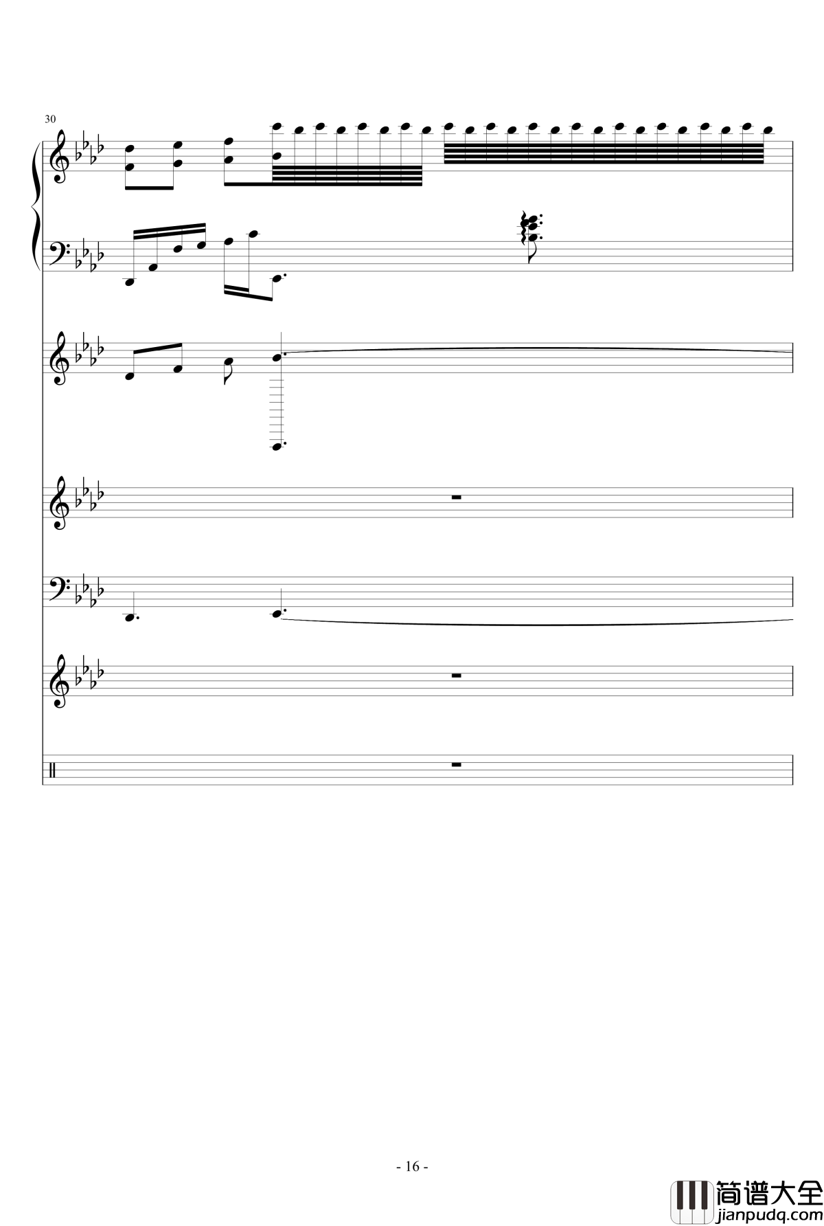 梦醒之秋钢琴谱_Ydolem