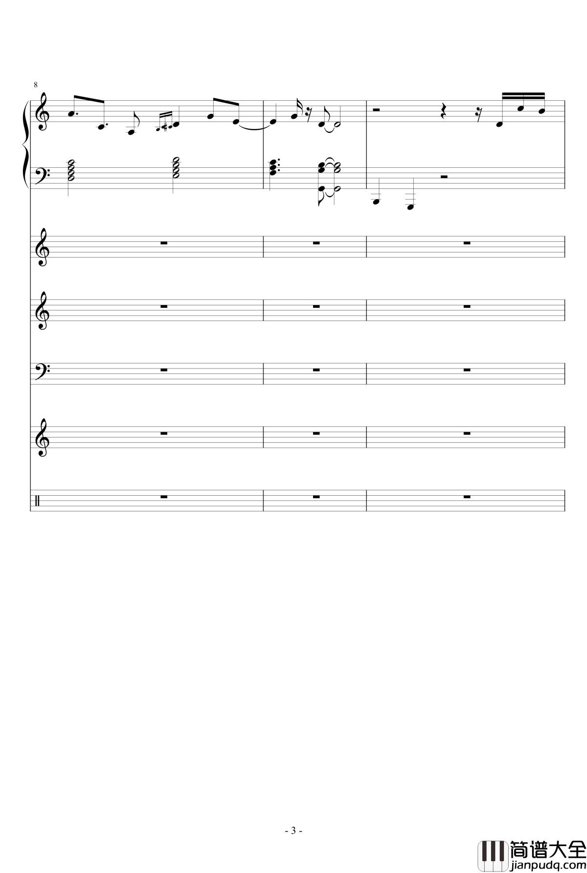 梦醒之秋钢琴谱_Ydolem