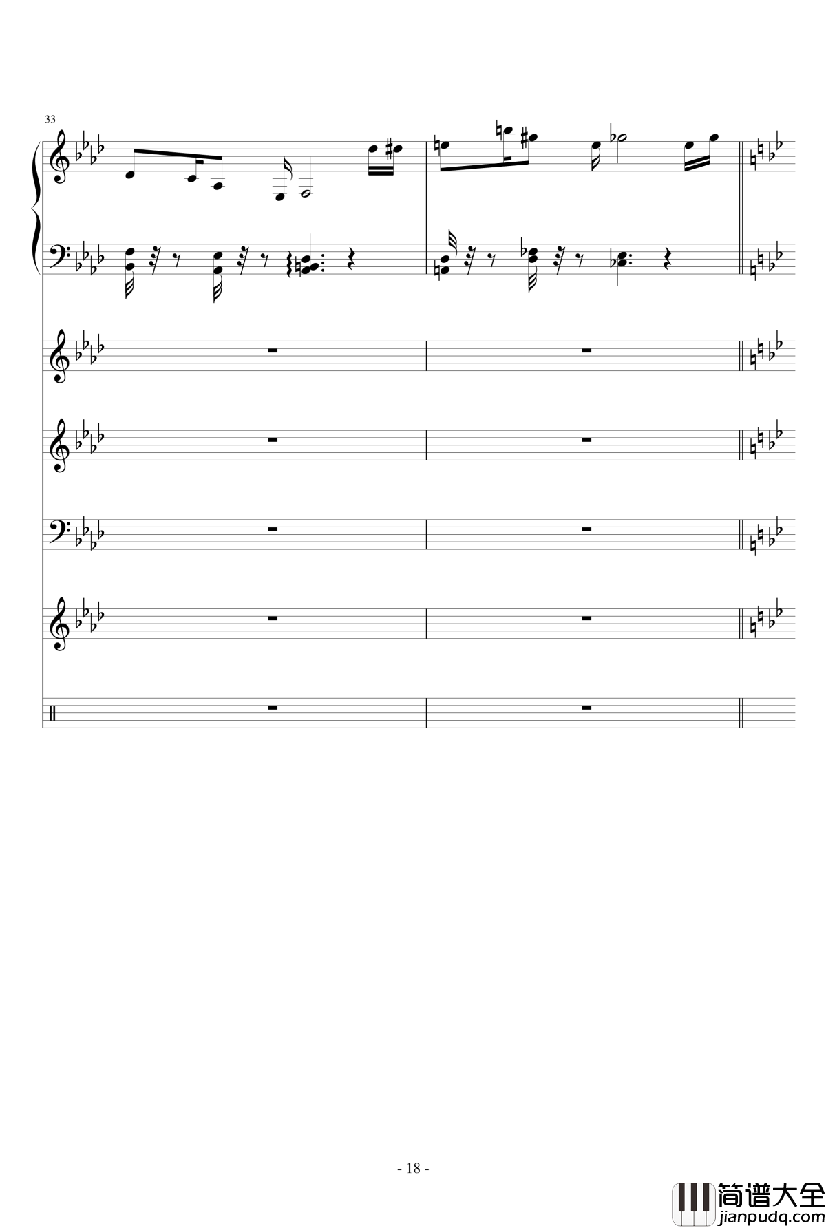 梦醒之秋钢琴谱_Ydolem