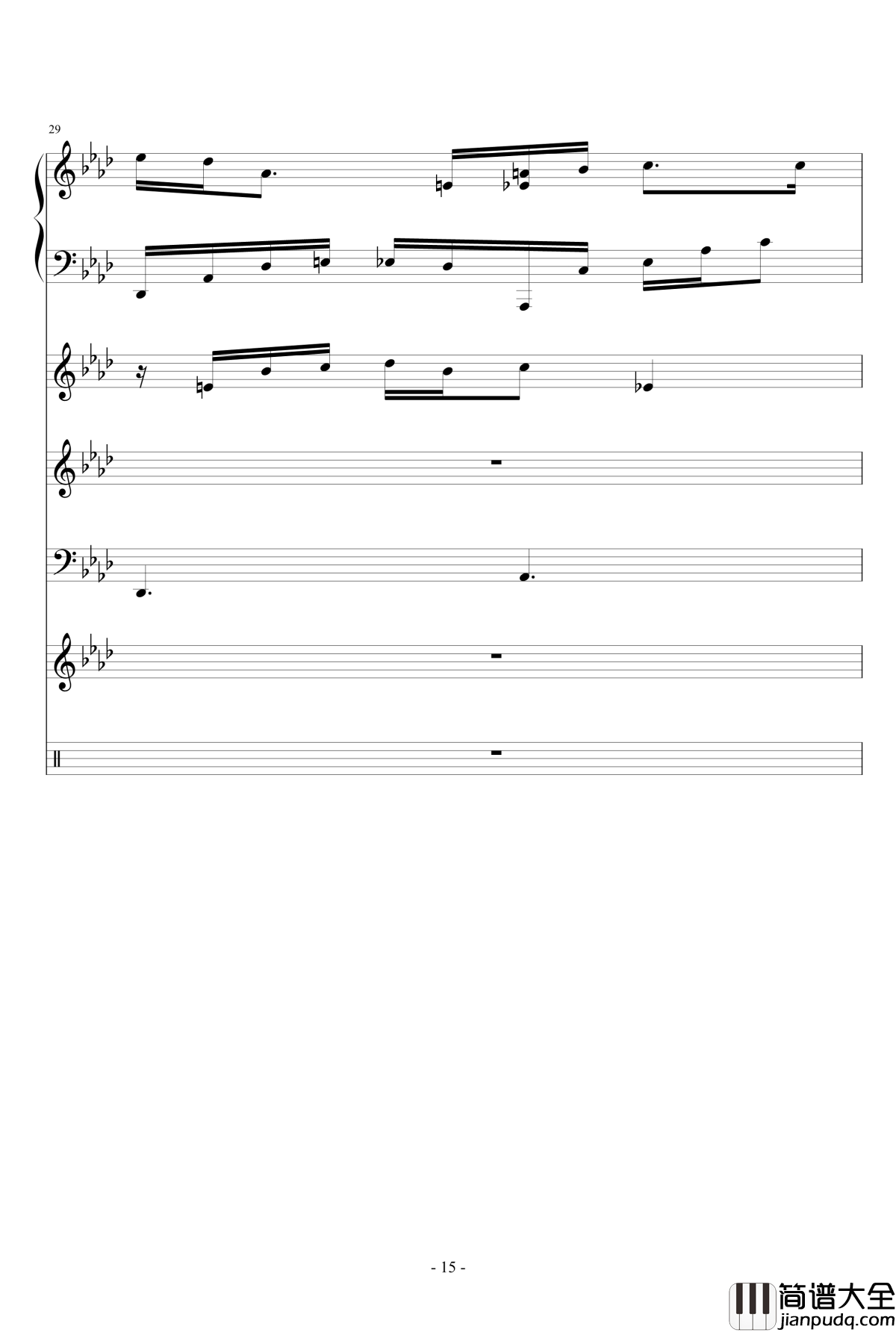 梦醒之秋钢琴谱_Ydolem