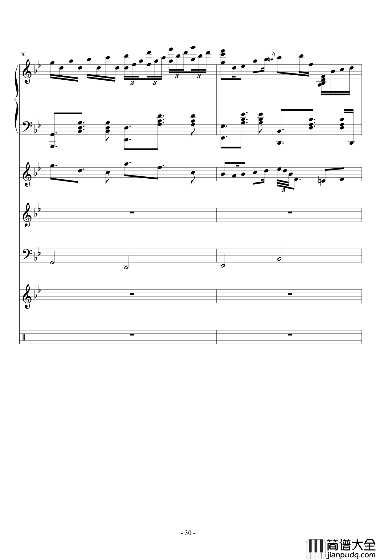 梦醒之秋钢琴谱_Ydolem