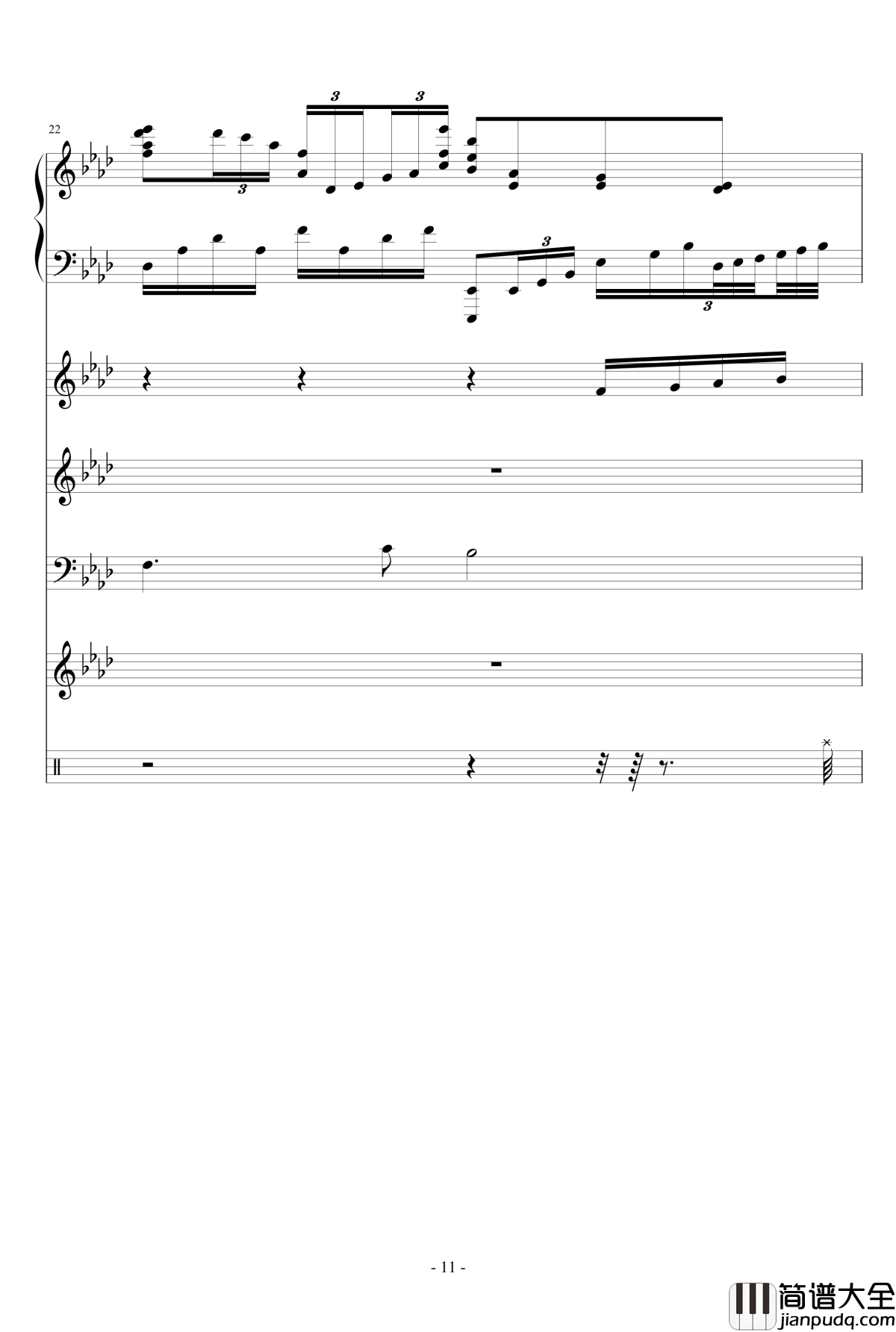 梦醒之秋钢琴谱_Ydolem