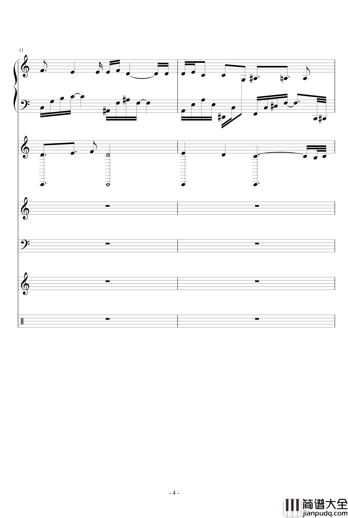 梦醒之秋钢琴谱_Ydolem