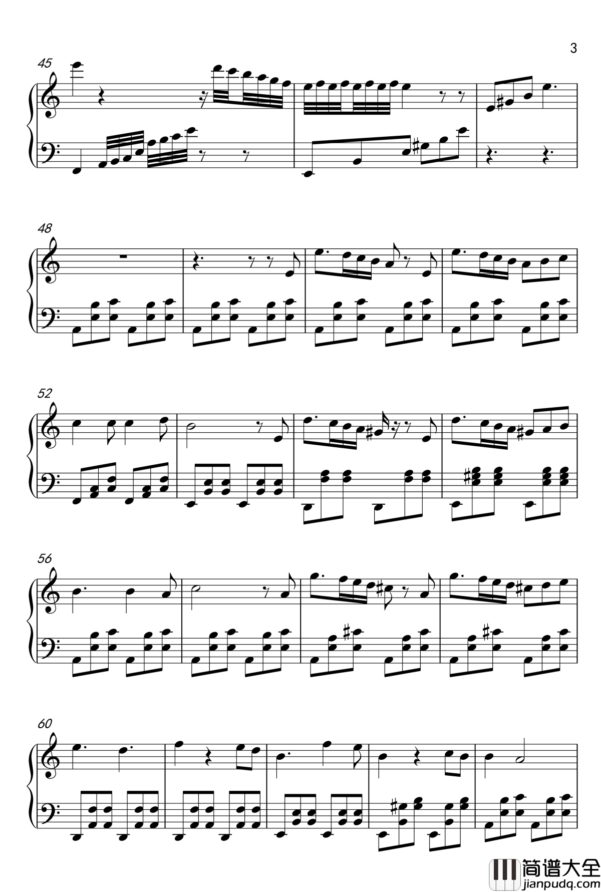 电影花样年华主题曲钢琴谱_花样年华