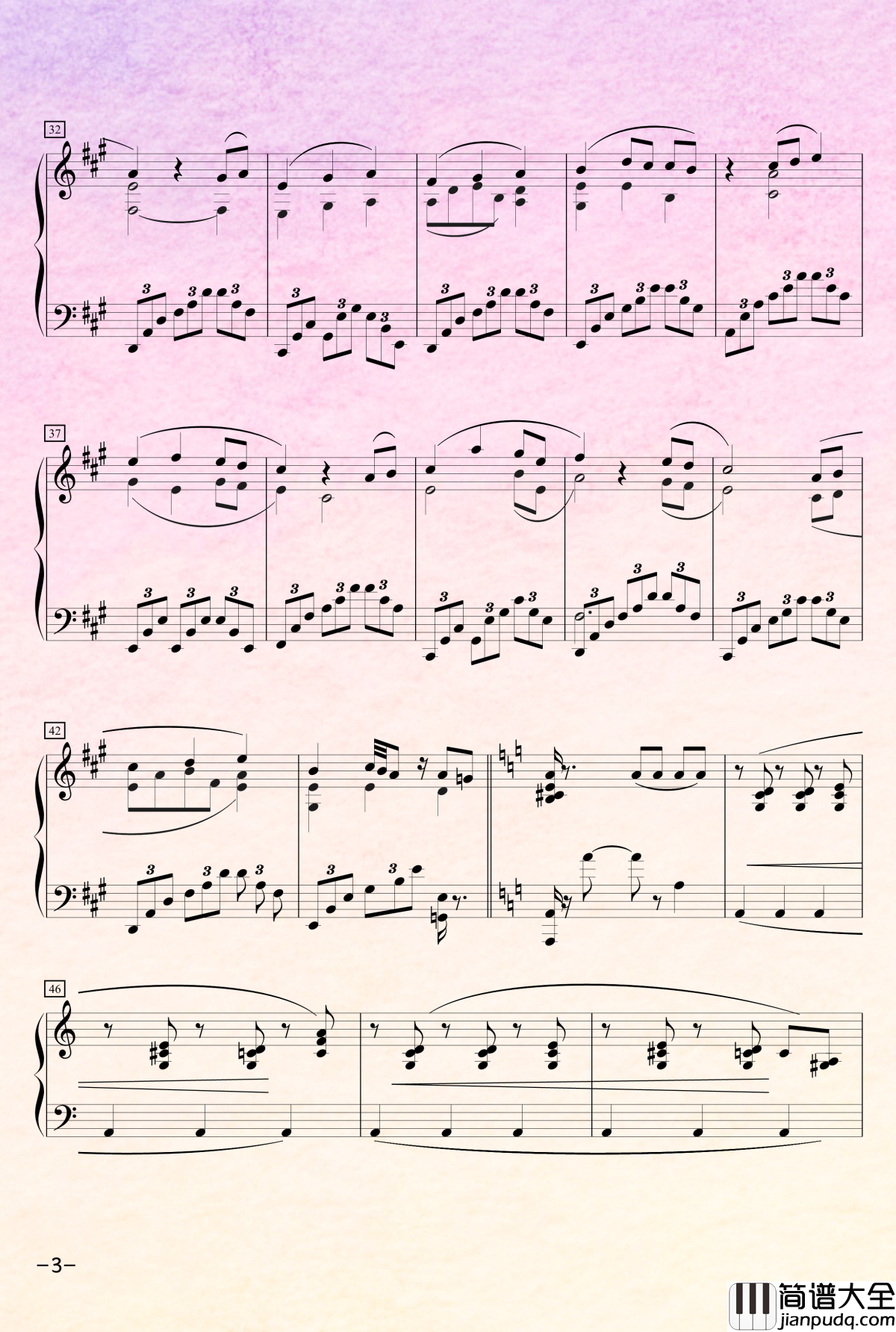 冒失鬼片尾曲钢琴谱_冰Go