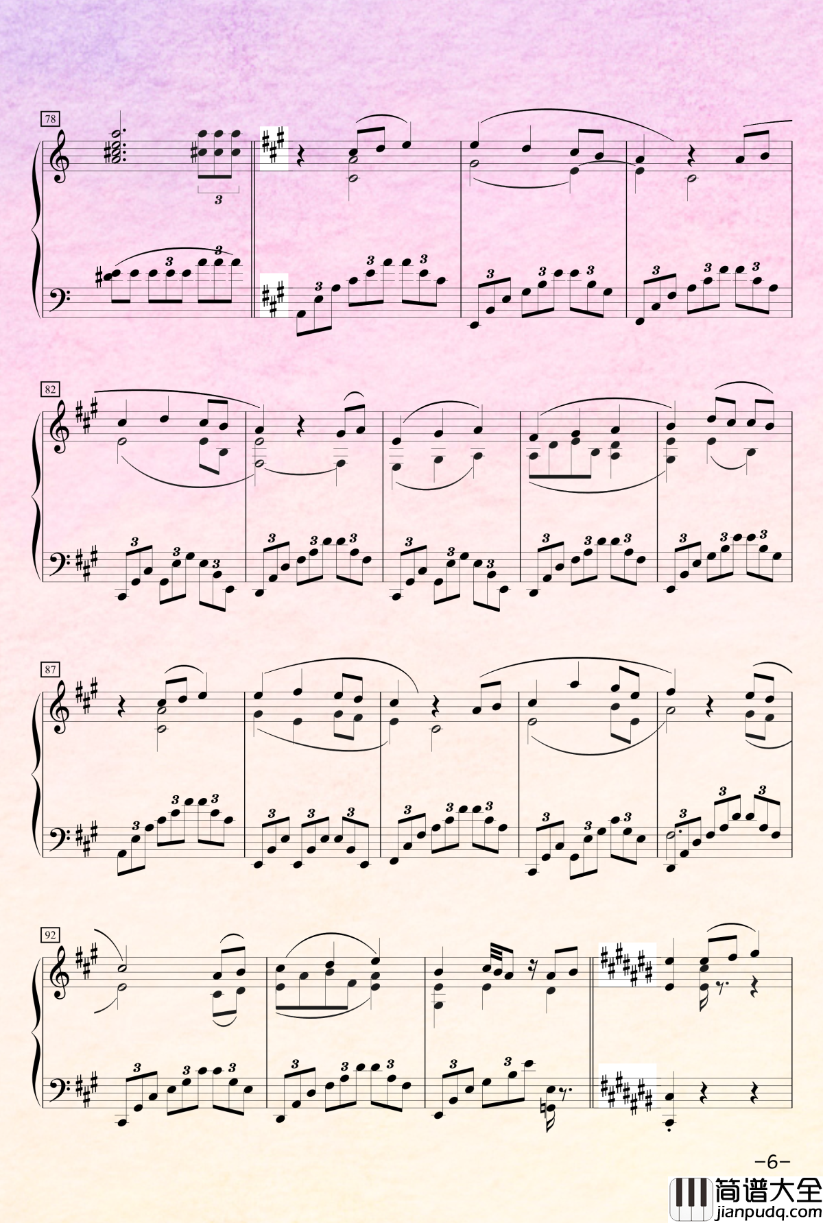 冒失鬼片尾曲钢琴谱_冰Go