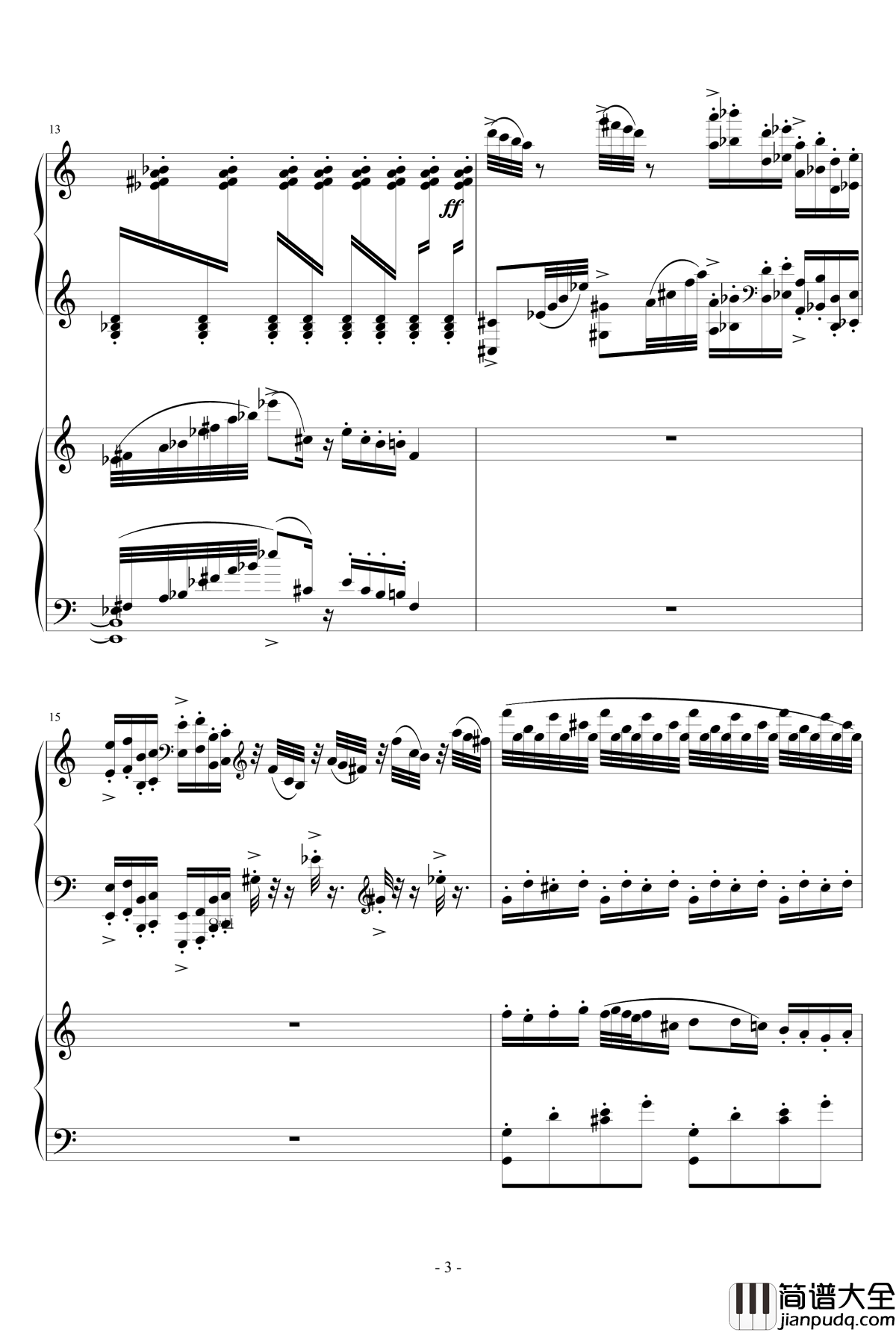 小温狂想曲2.12钢琴谱_旅游协奏曲_一个球