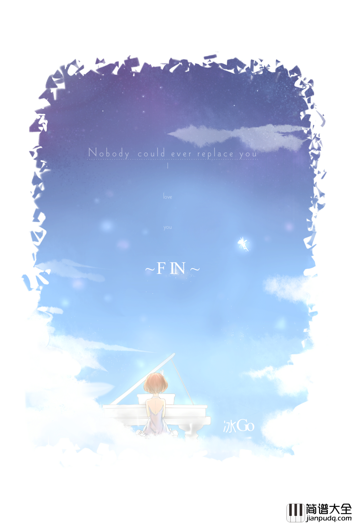 冒失鬼片尾曲钢琴谱_冰Go