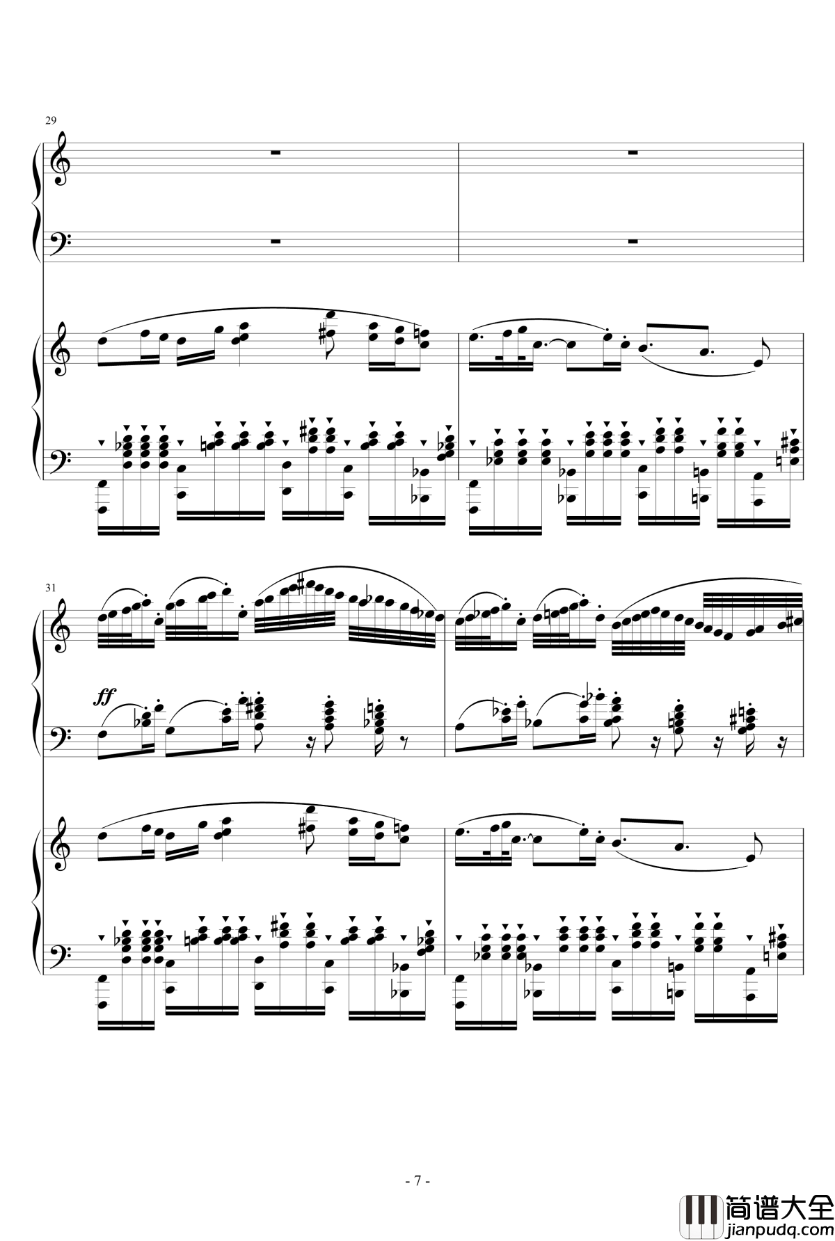 小温狂想曲2.12钢琴谱_旅游协奏曲_一个球