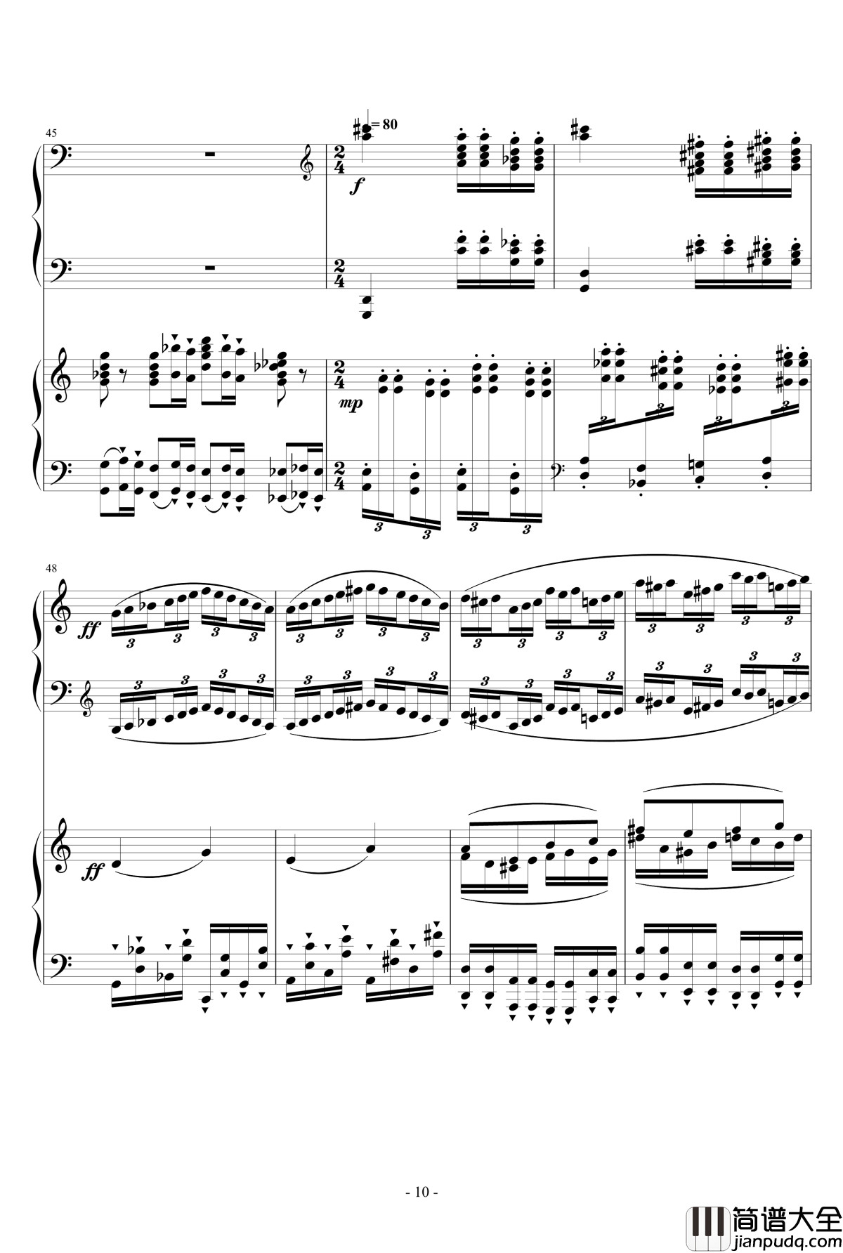 小温狂想曲2.12钢琴谱_旅游协奏曲_一个球