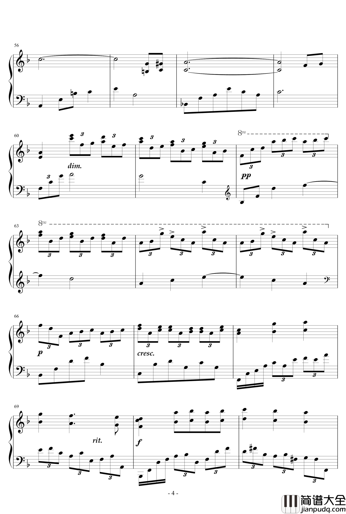 花影钢琴谱_天籁传声