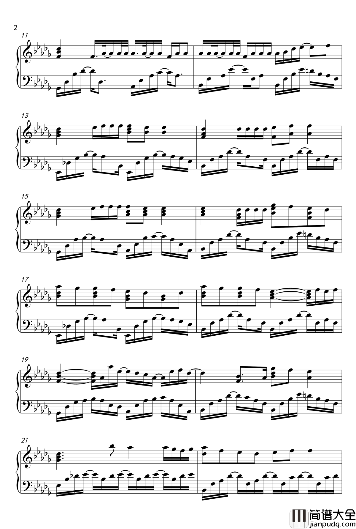 promises_诺言钢琴谱_鹿晗