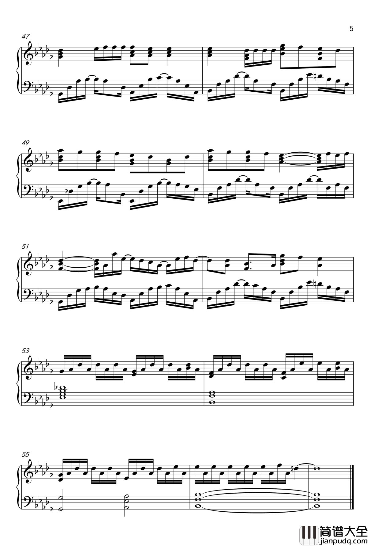 promises_诺言钢琴谱_鹿晗