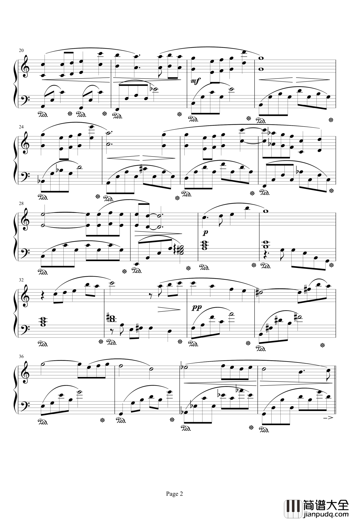 辺境の村_ダリ钢琴谱_最终幻想