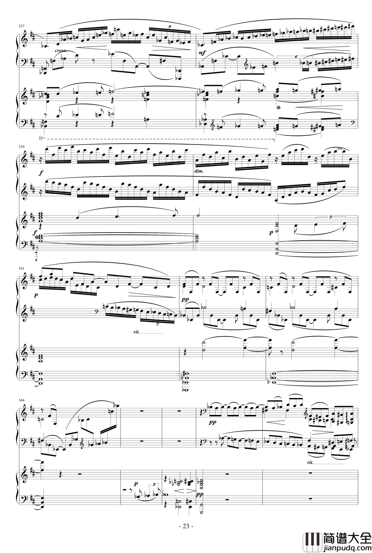 拉赫玛尼诺夫第一钢琴协奏曲_Op.1钢琴谱_拉赫马尼若夫