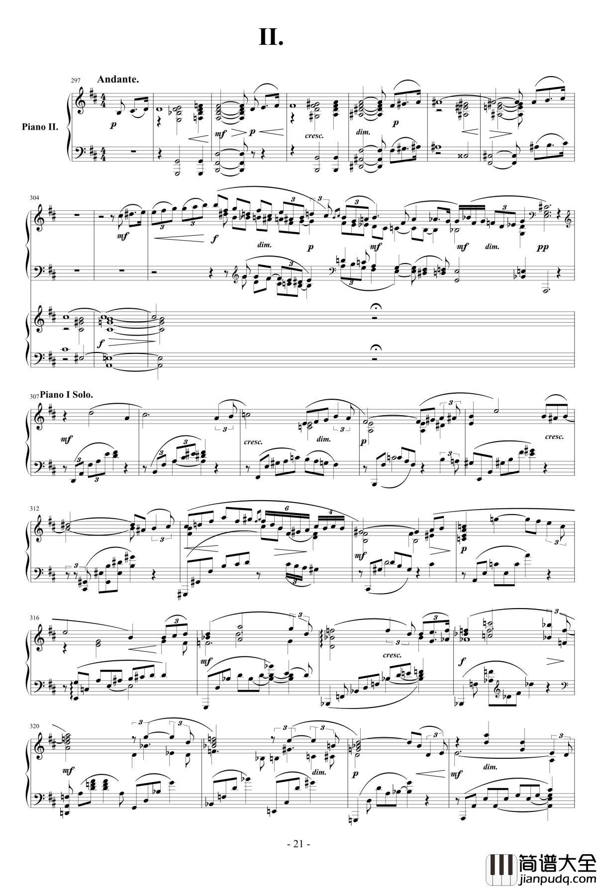 拉赫玛尼诺夫第一钢琴协奏曲_Op.1钢琴谱_拉赫马尼若夫