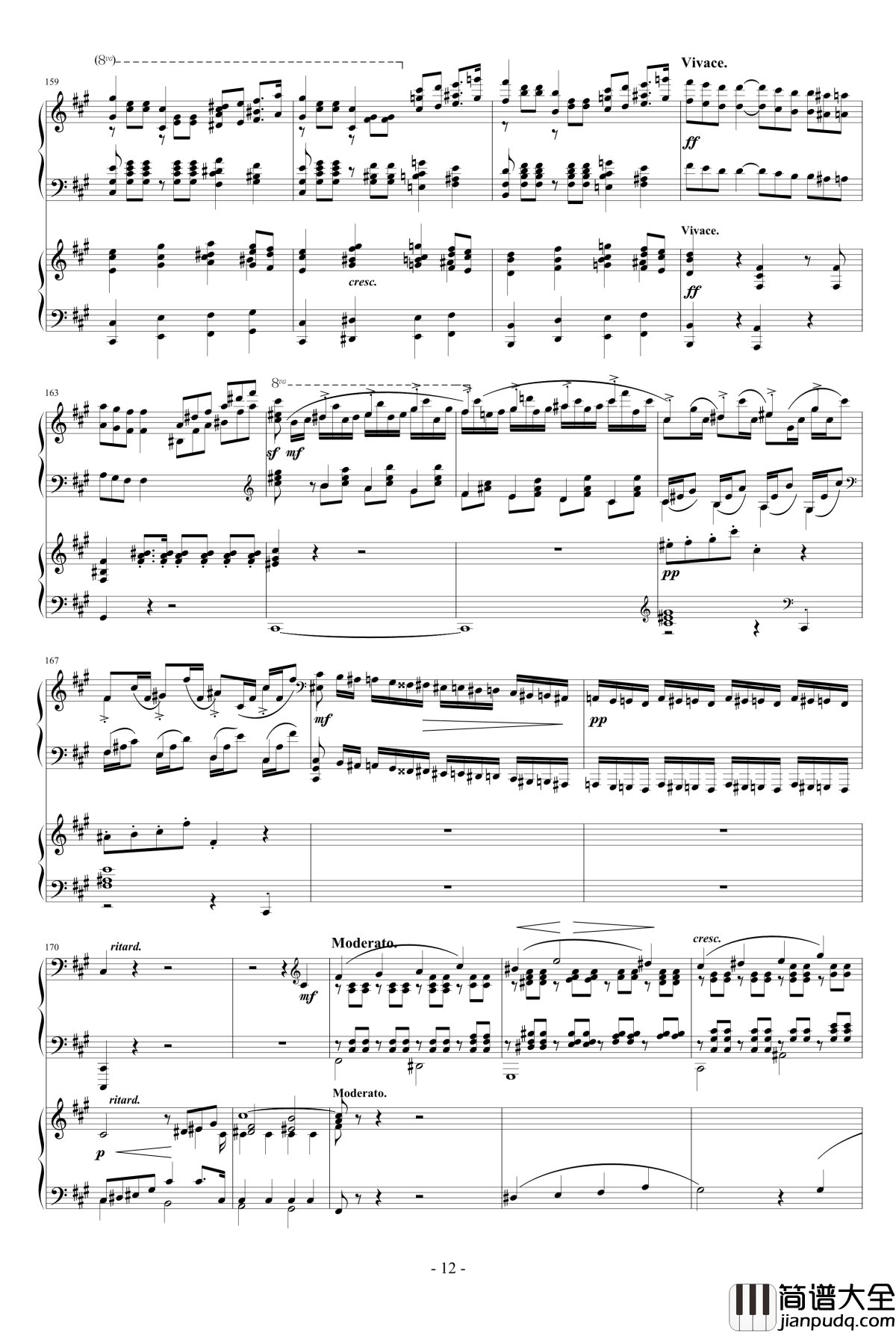 拉赫玛尼诺夫第一钢琴协奏曲_Op.1钢琴谱_拉赫马尼若夫