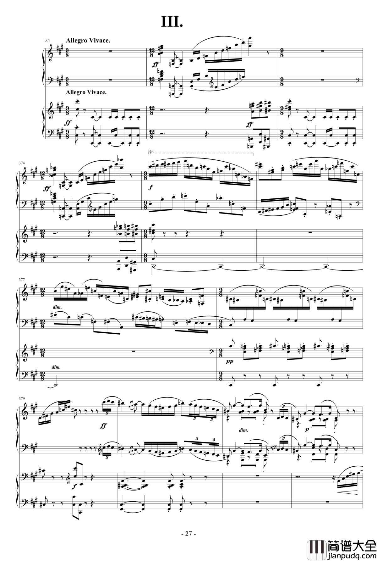 拉赫玛尼诺夫第一钢琴协奏曲_Op.1钢琴谱_拉赫马尼若夫