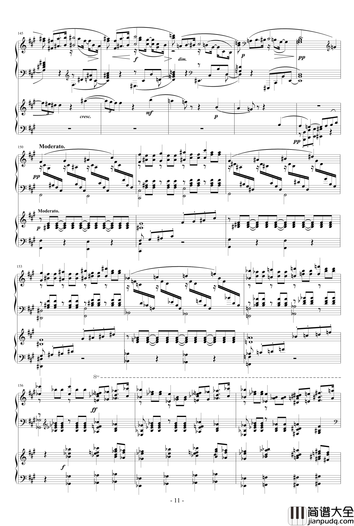 拉赫玛尼诺夫第一钢琴协奏曲_Op.1钢琴谱_拉赫马尼若夫