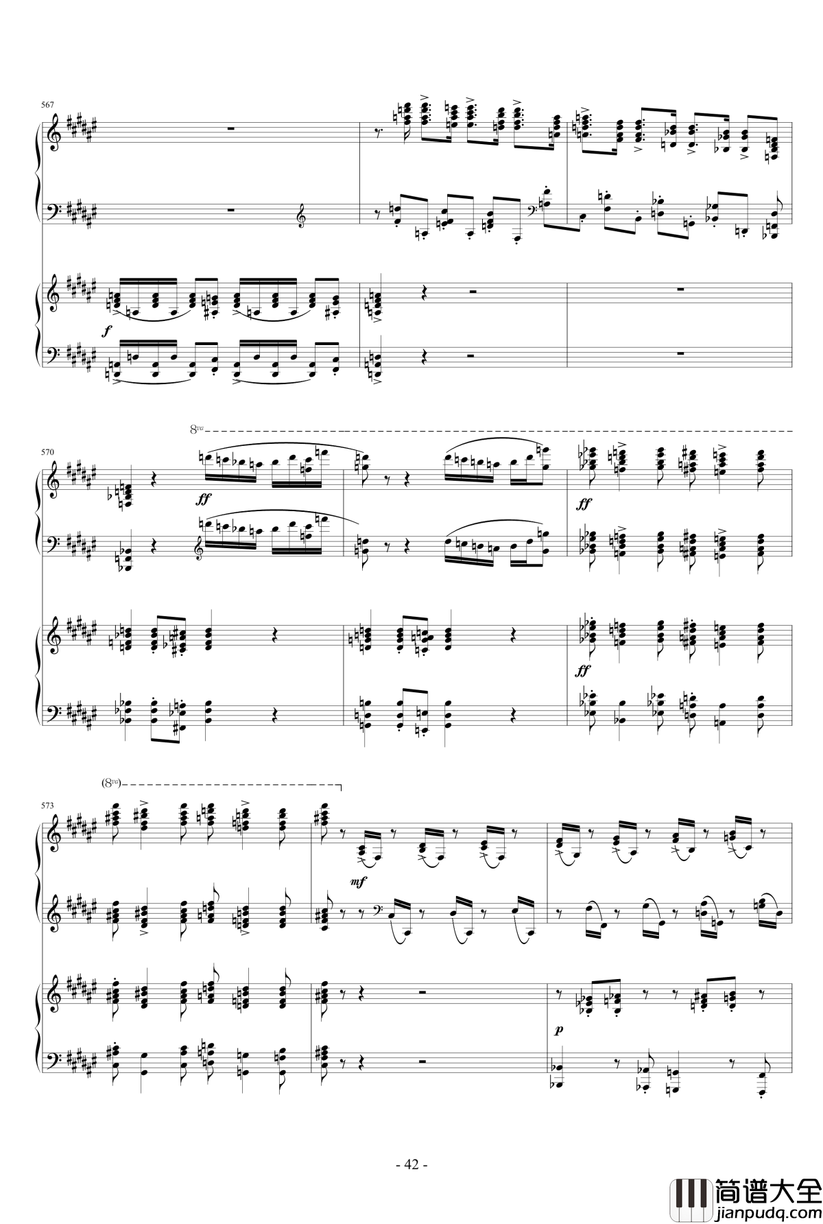 拉赫玛尼诺夫第一钢琴协奏曲_Op.1钢琴谱_拉赫马尼若夫