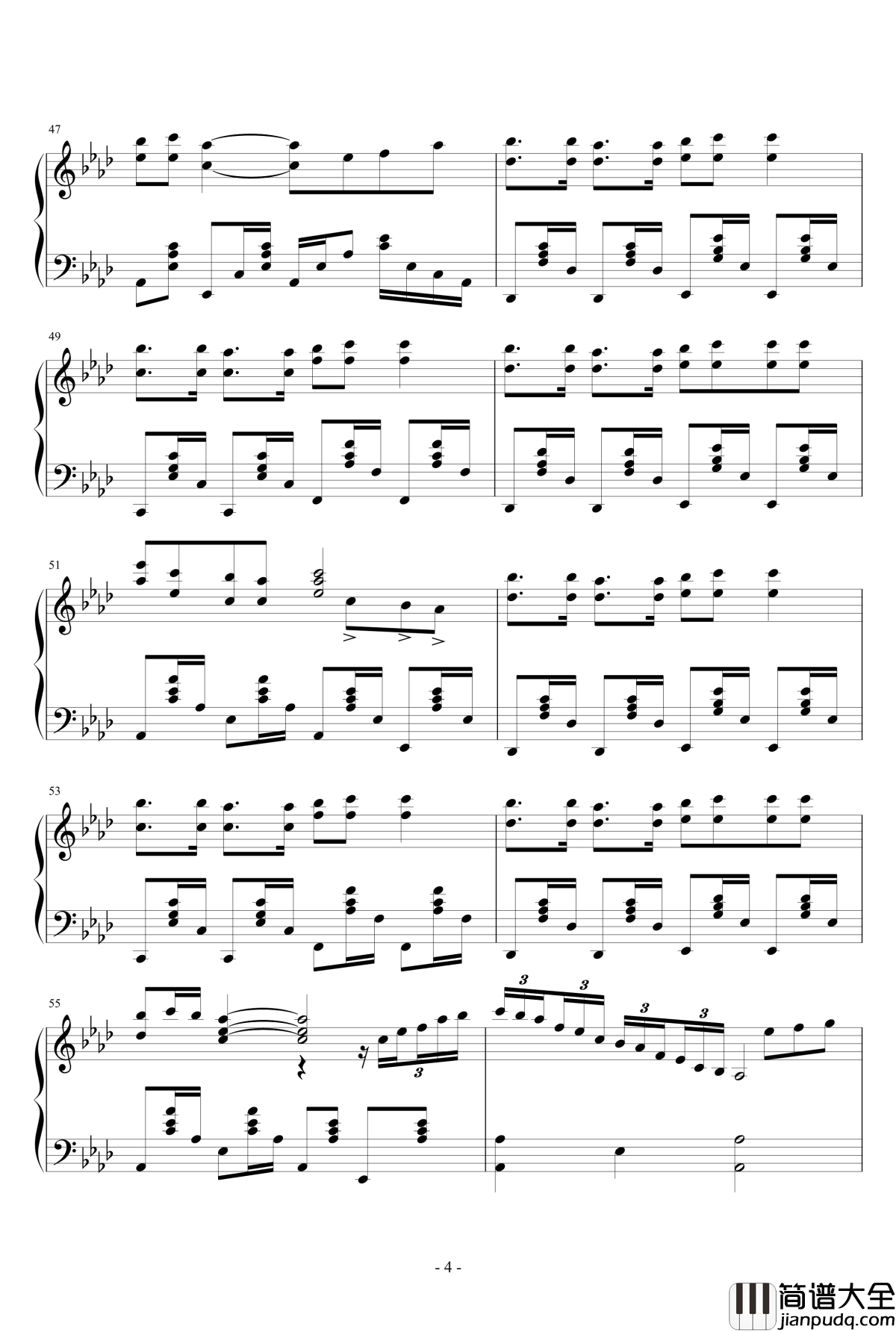 神的随波逐流钢琴谱_初音未来