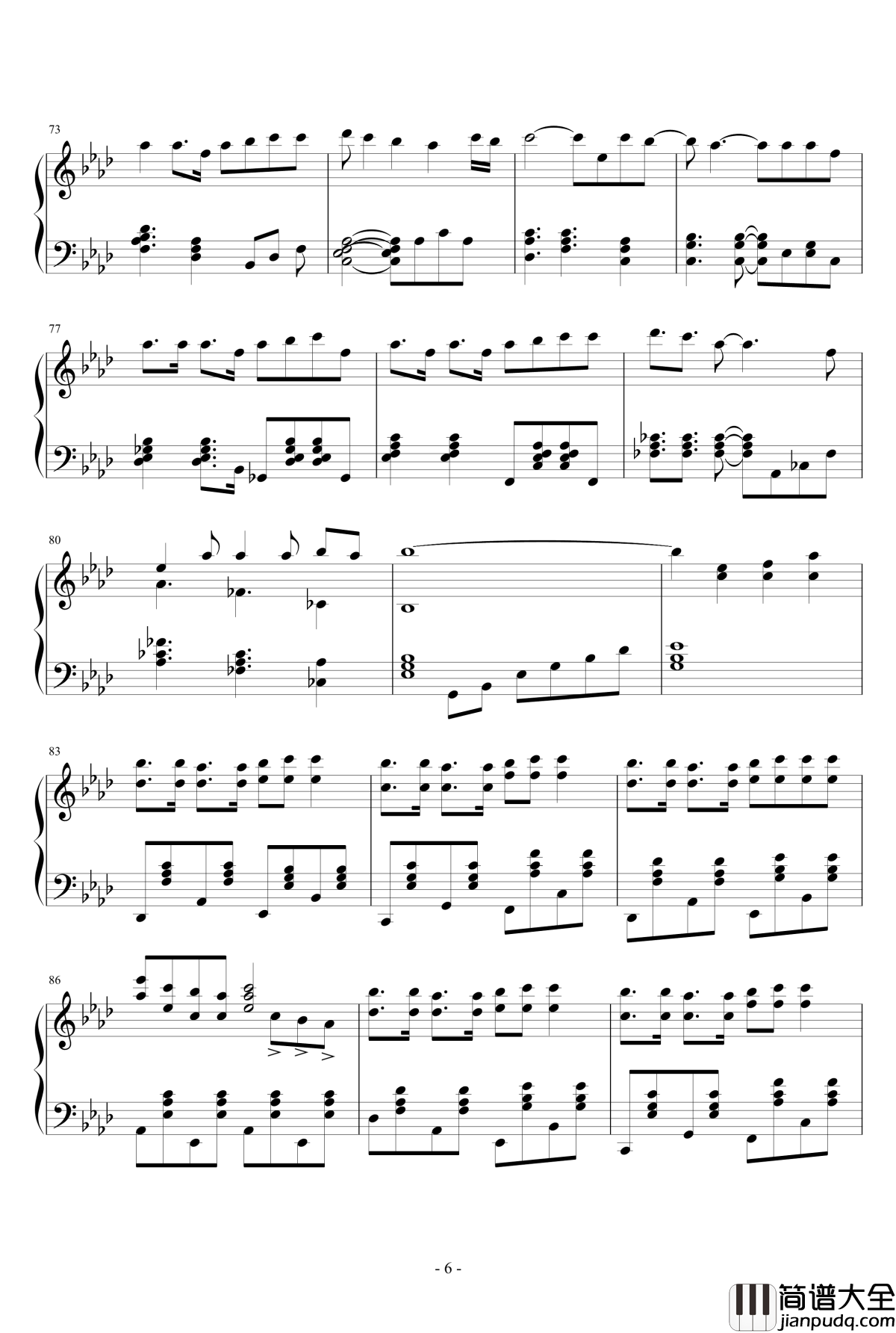 神的随波逐流钢琴谱_初音未来