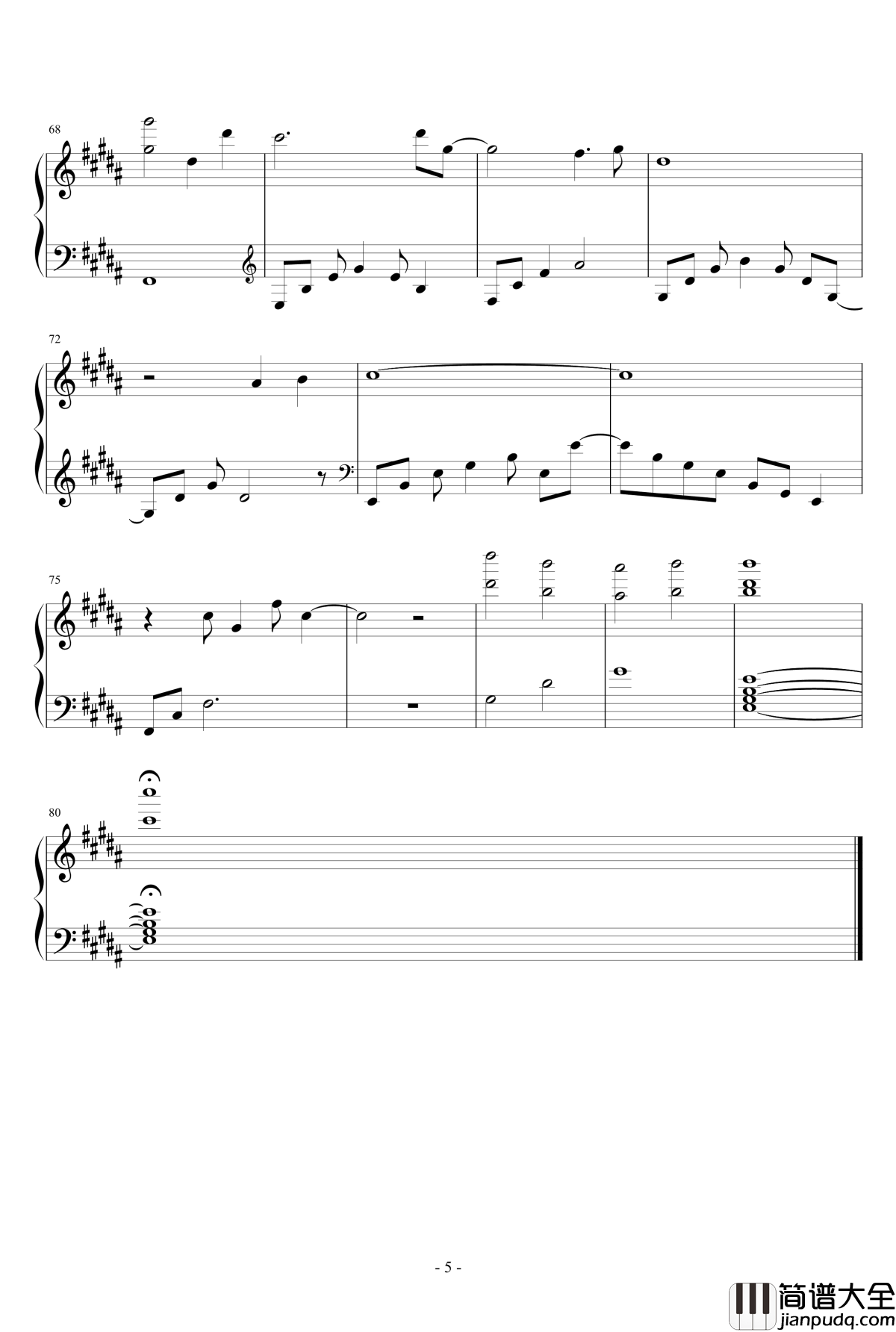 glassy_sky钢琴谱_东京喰种