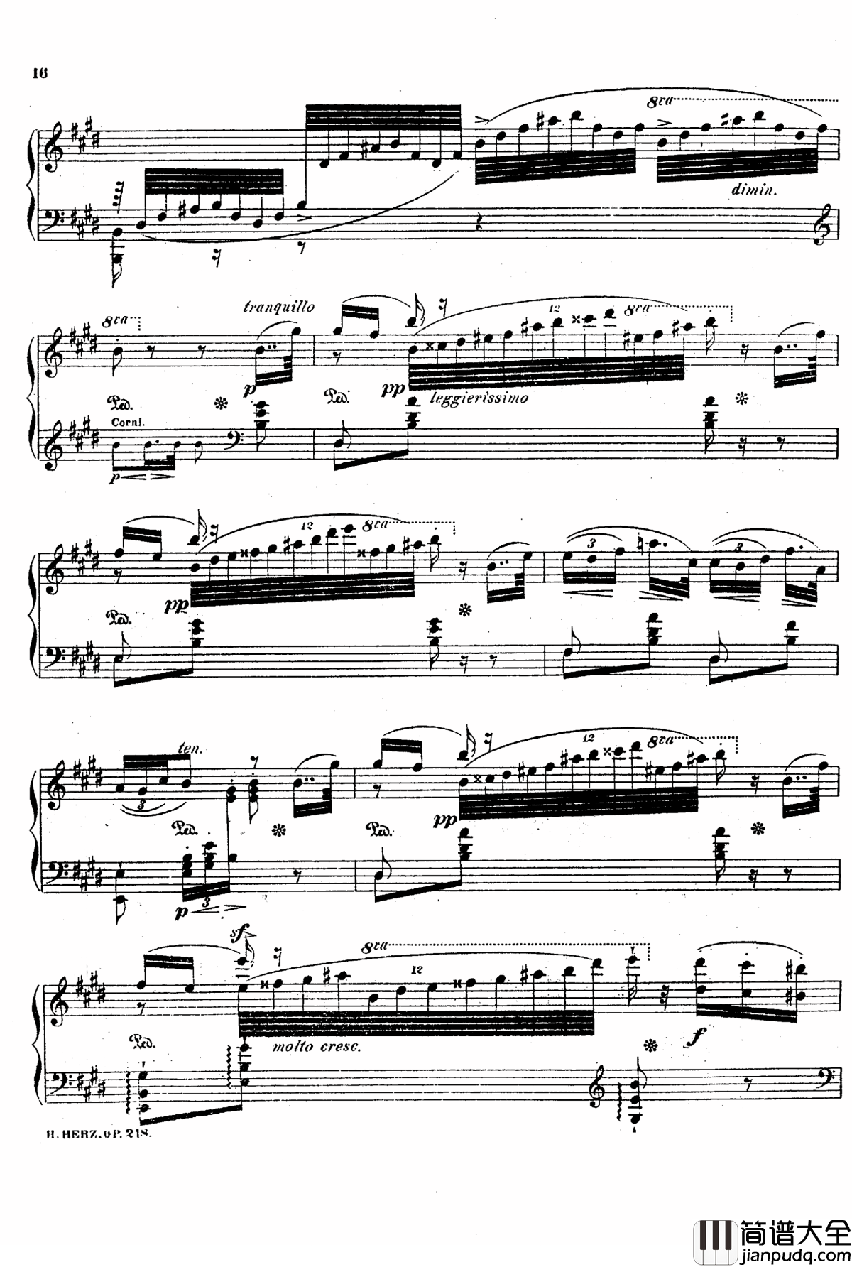 降A大调第八钢琴协奏曲Op.218钢琴谱_赫尔兹