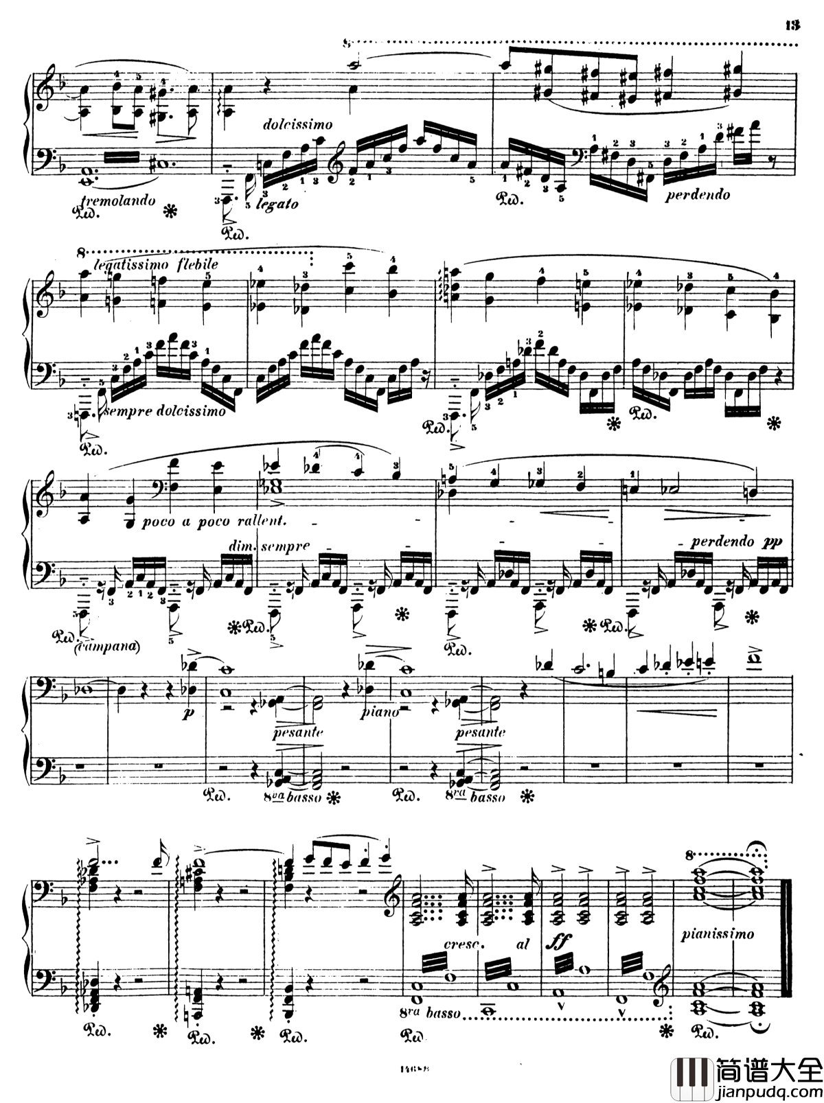 塔索的丧葬凯旋S.517钢琴谱_李斯特