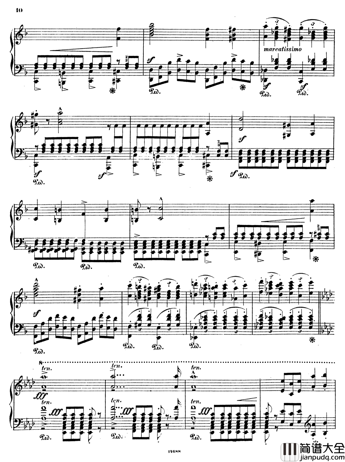 塔索的丧葬凯旋S.517钢琴谱_李斯特