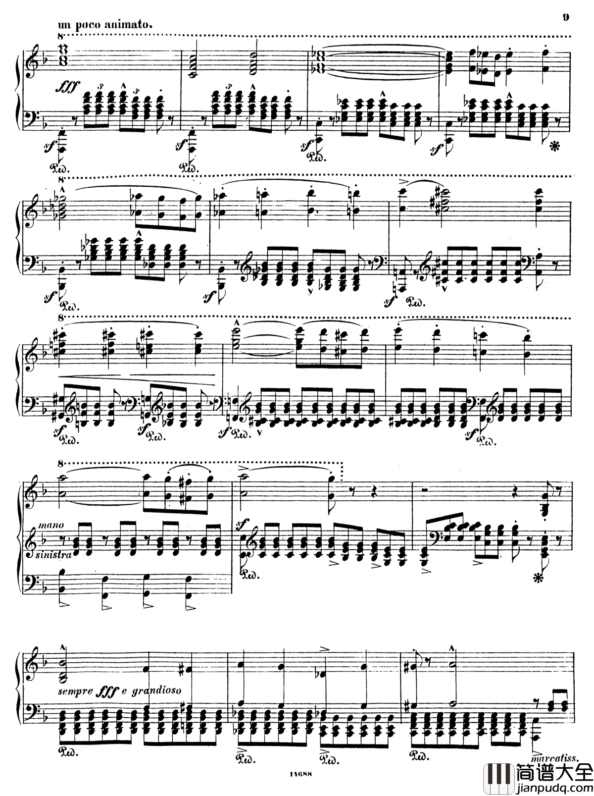 塔索的丧葬凯旋S.517钢琴谱_李斯特