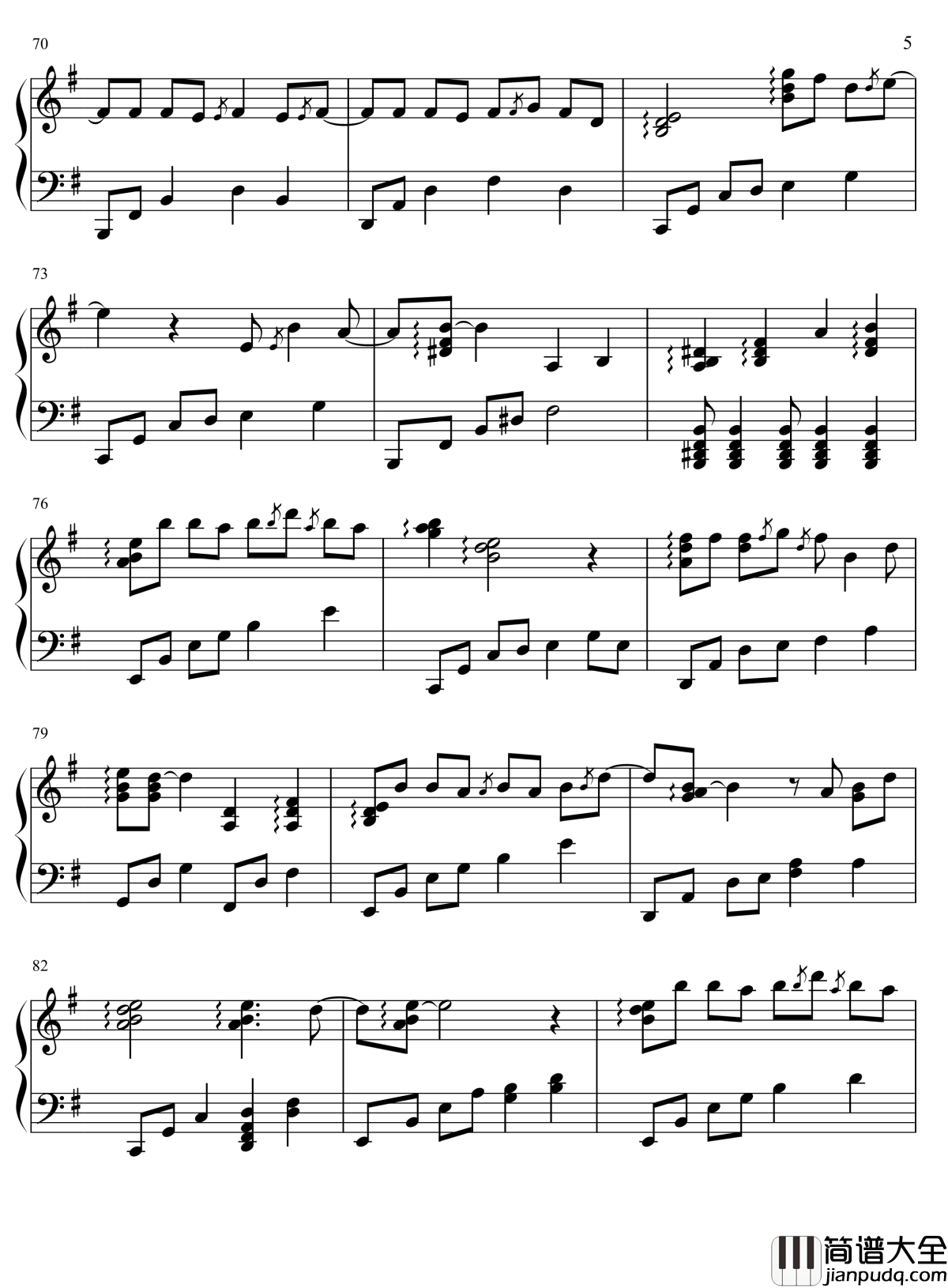 涼涼钢琴谱_三生三世十里桃花