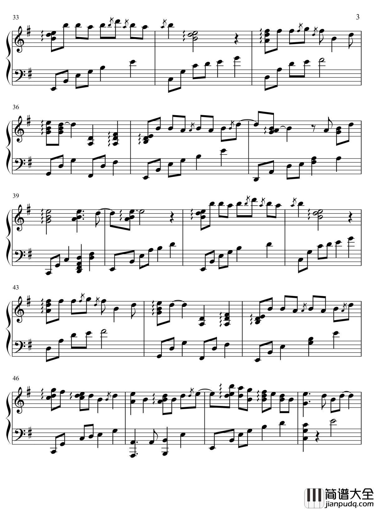 涼涼钢琴谱_三生三世十里桃花