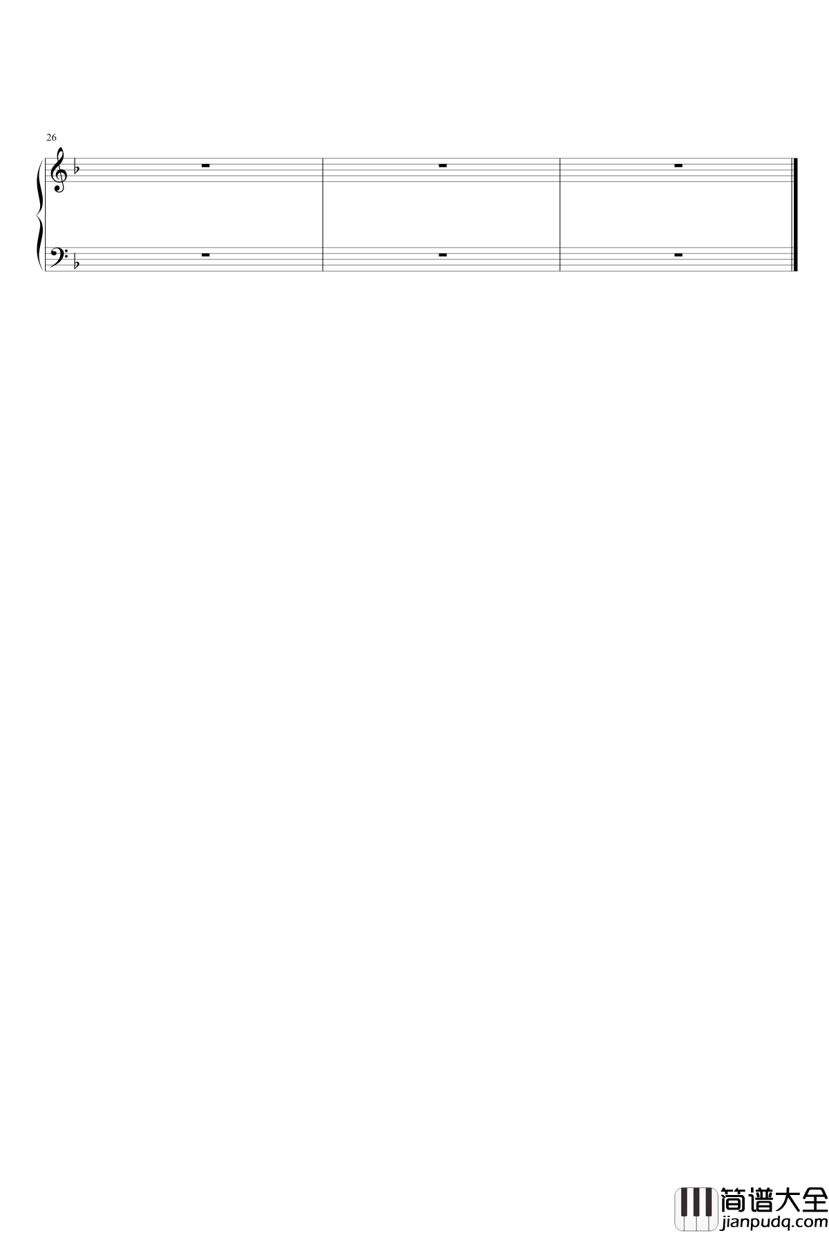 3.3摇篮曲钢琴谱_我的野蛮女友