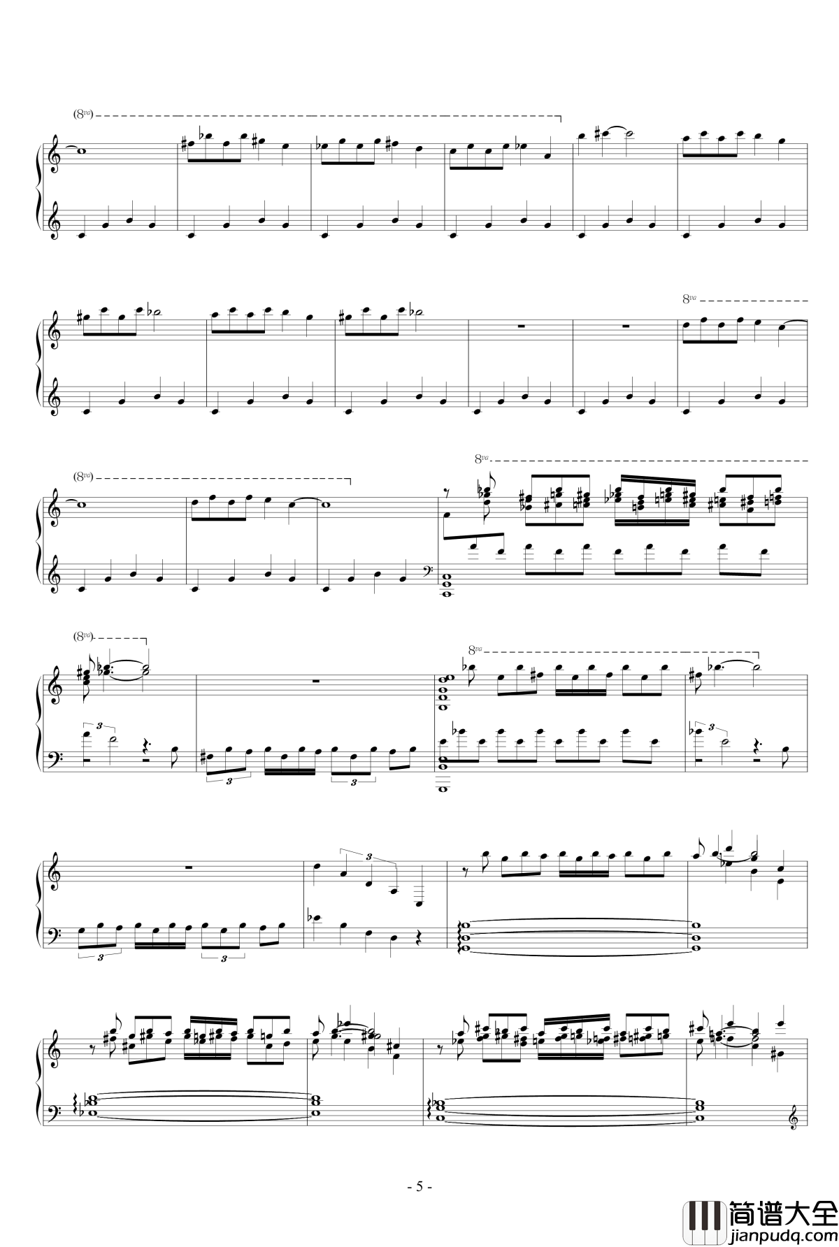 羽钢琴谱_升c小调