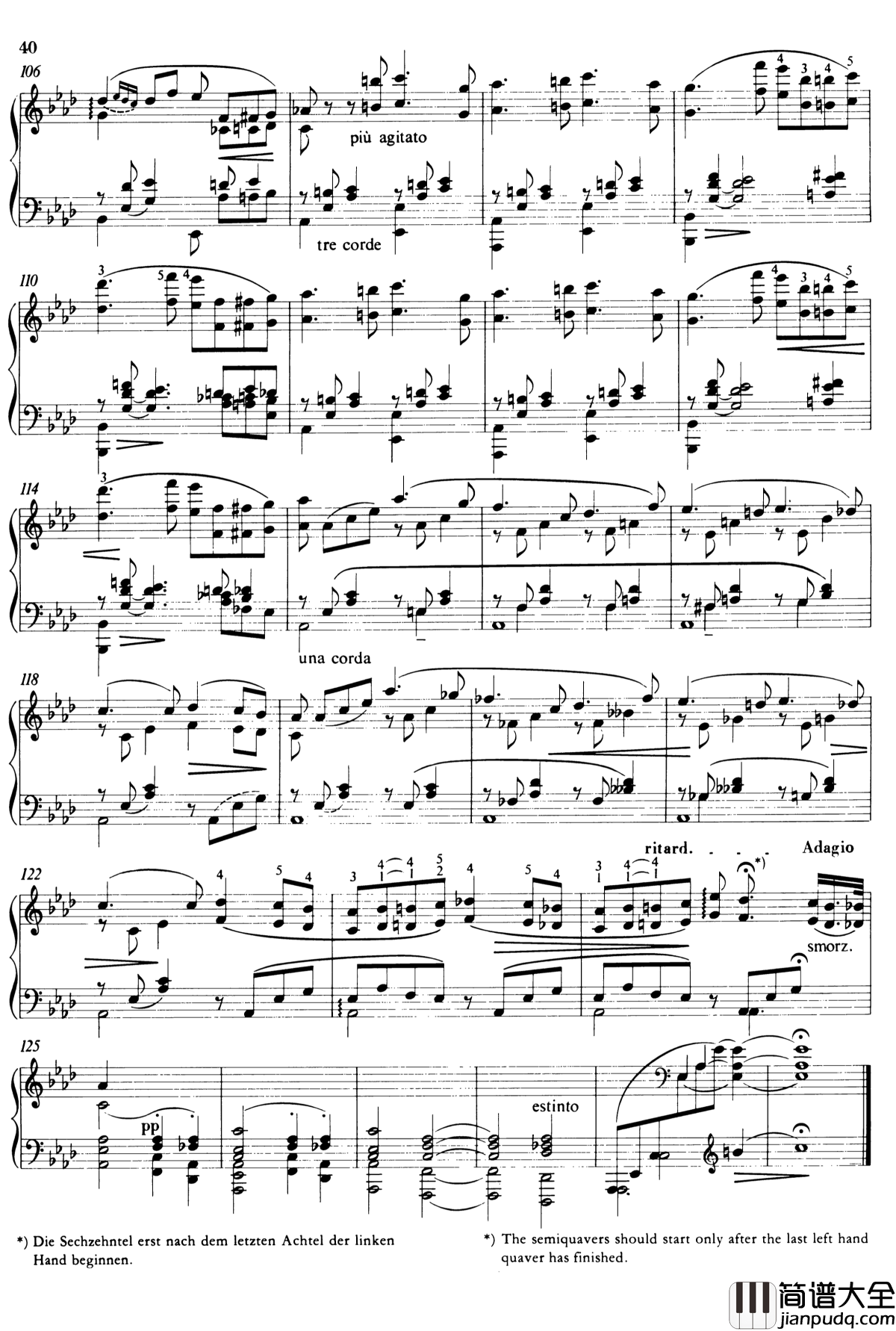 李斯特悲歌钢琴谱S.168_普契尼